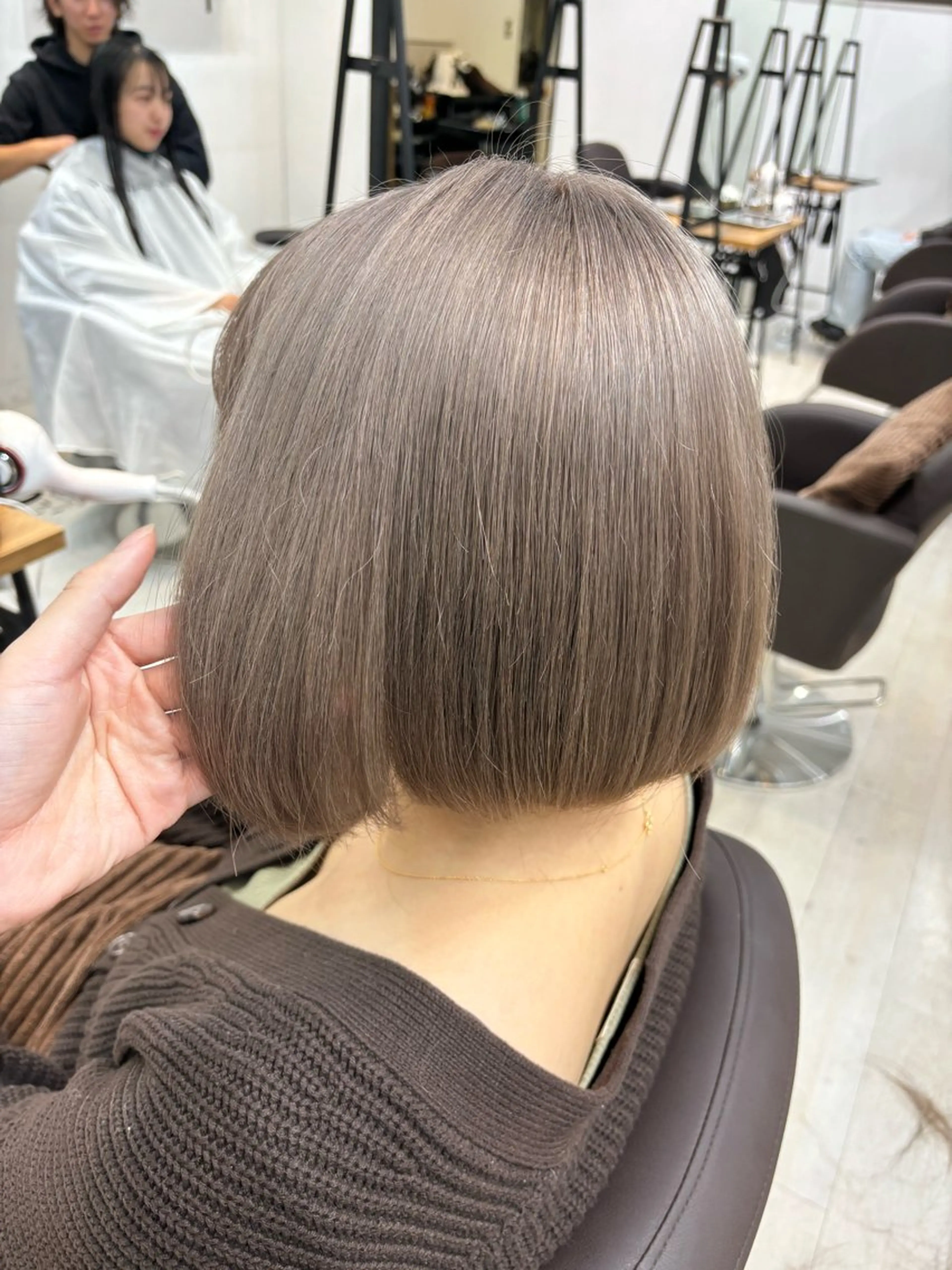 ショート ヘアカラー トリートメント ヘッドスパ ヘアセット 🌿透明感カラー‪ 縮毛矯正✨かずきのヘアスタイル