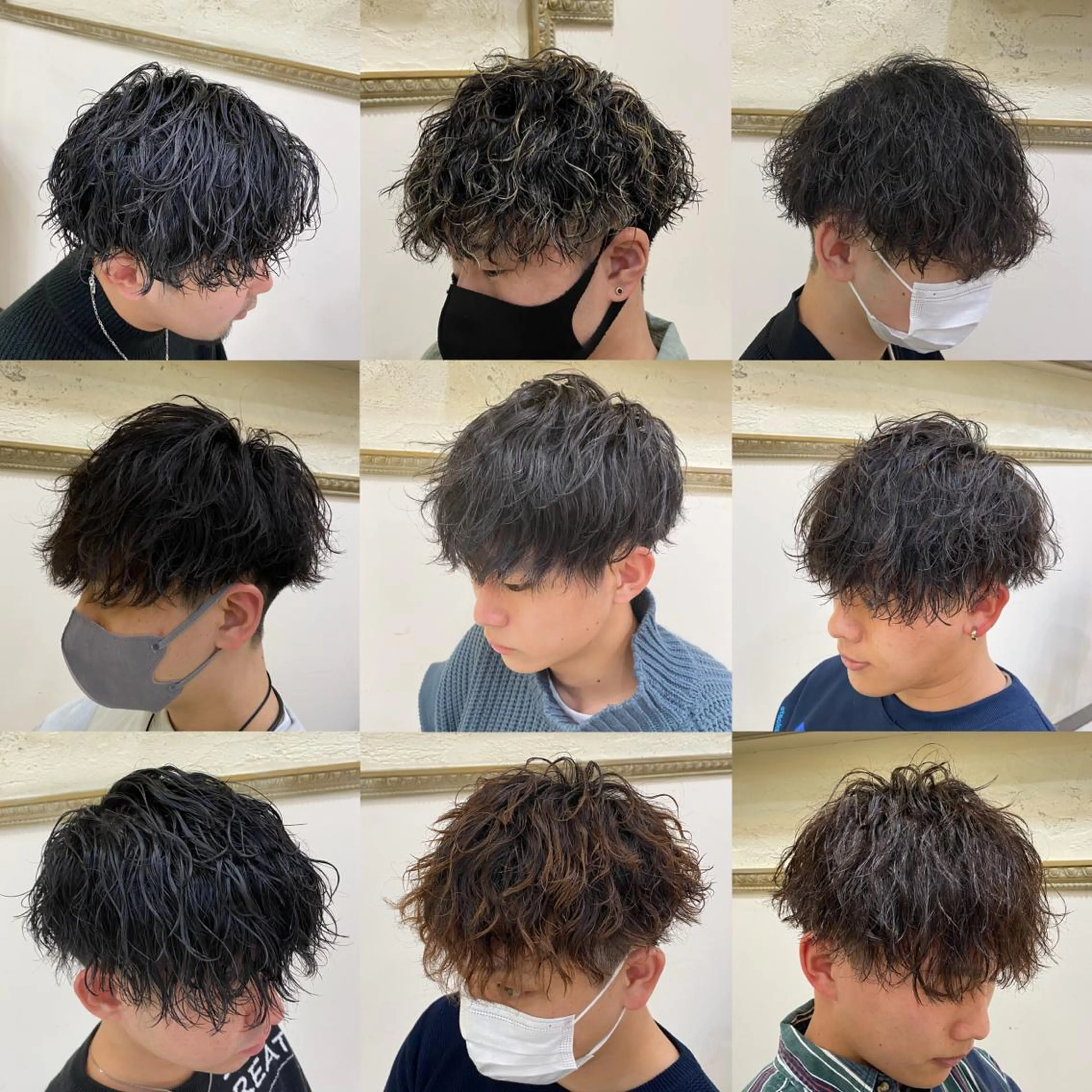 パーマ メンズ メンズパーマ カット パーマ トリートメント 三ノ宮フェザーパーマ 蕃本 啓利のヘアスタイル