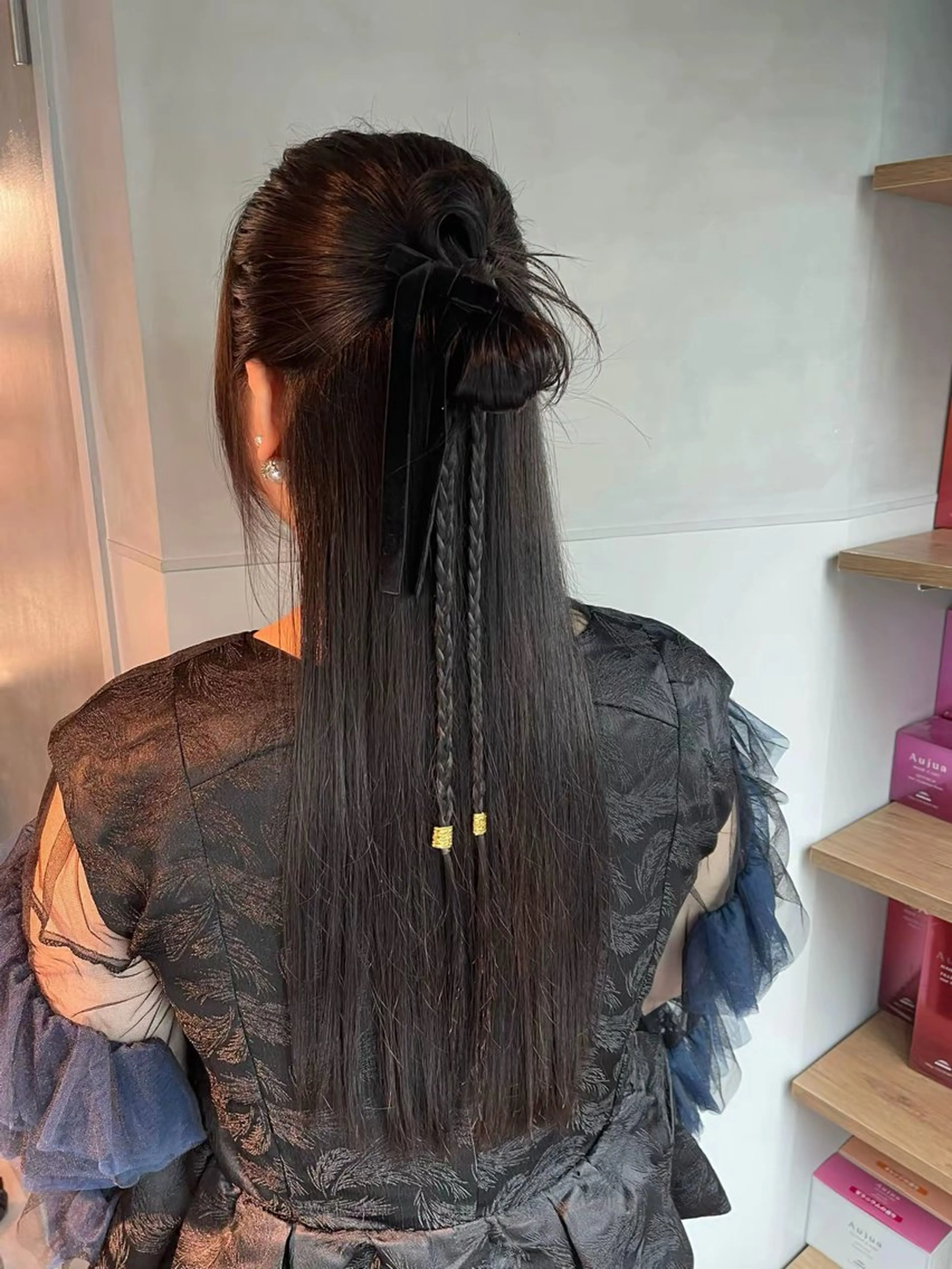 ヘアアレンジ ポニーテール 結婚式・ブライダル 卒業式のヘアスタイル ヘアセット charm《銀座》 ヘアセット/縮毛矯正のヘアスタイル