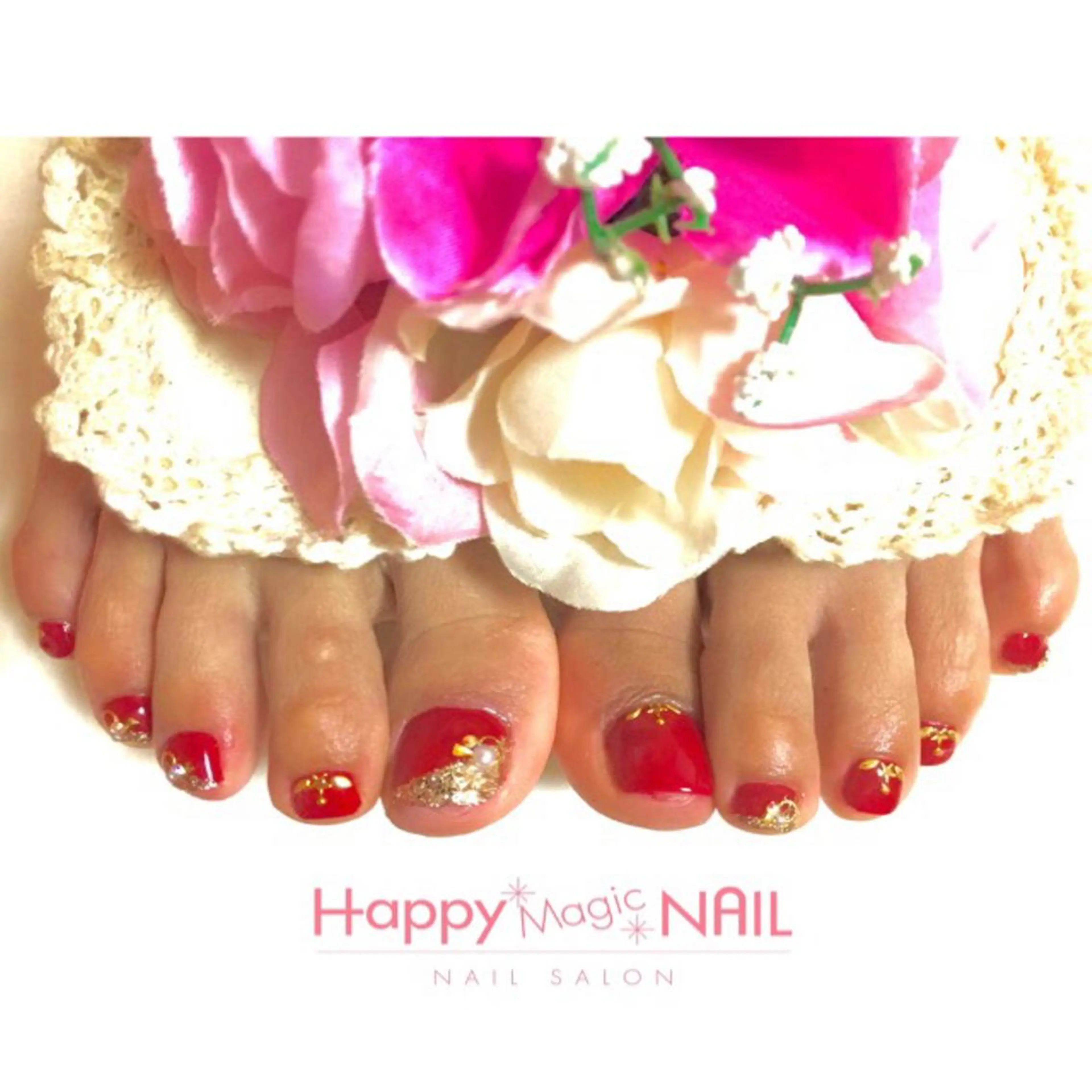 ネイル フットネイル ジェルネイル HappyMagic NAILのネイルデザイン
