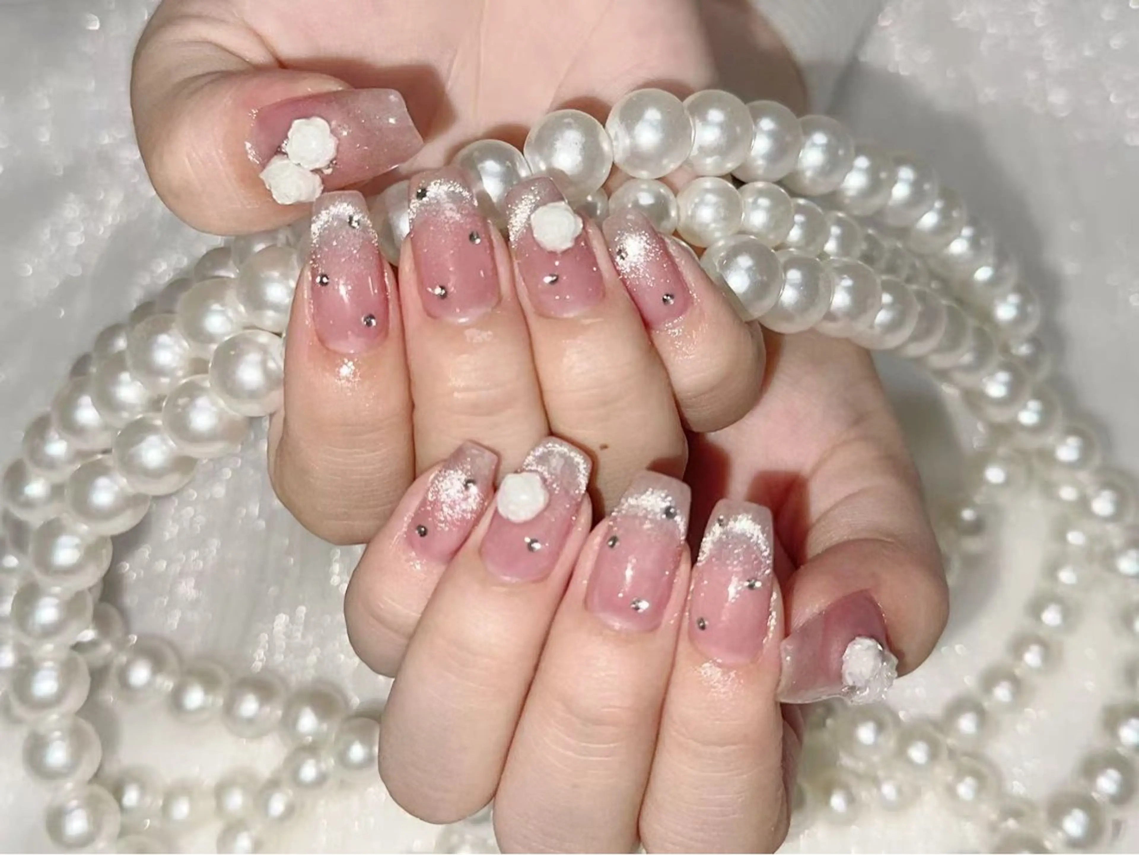 ネイル クリアネイル 成人式 フラッシュネイル フットネイル フレンチネイル 💫KASUMI 💅のネイルデザイン