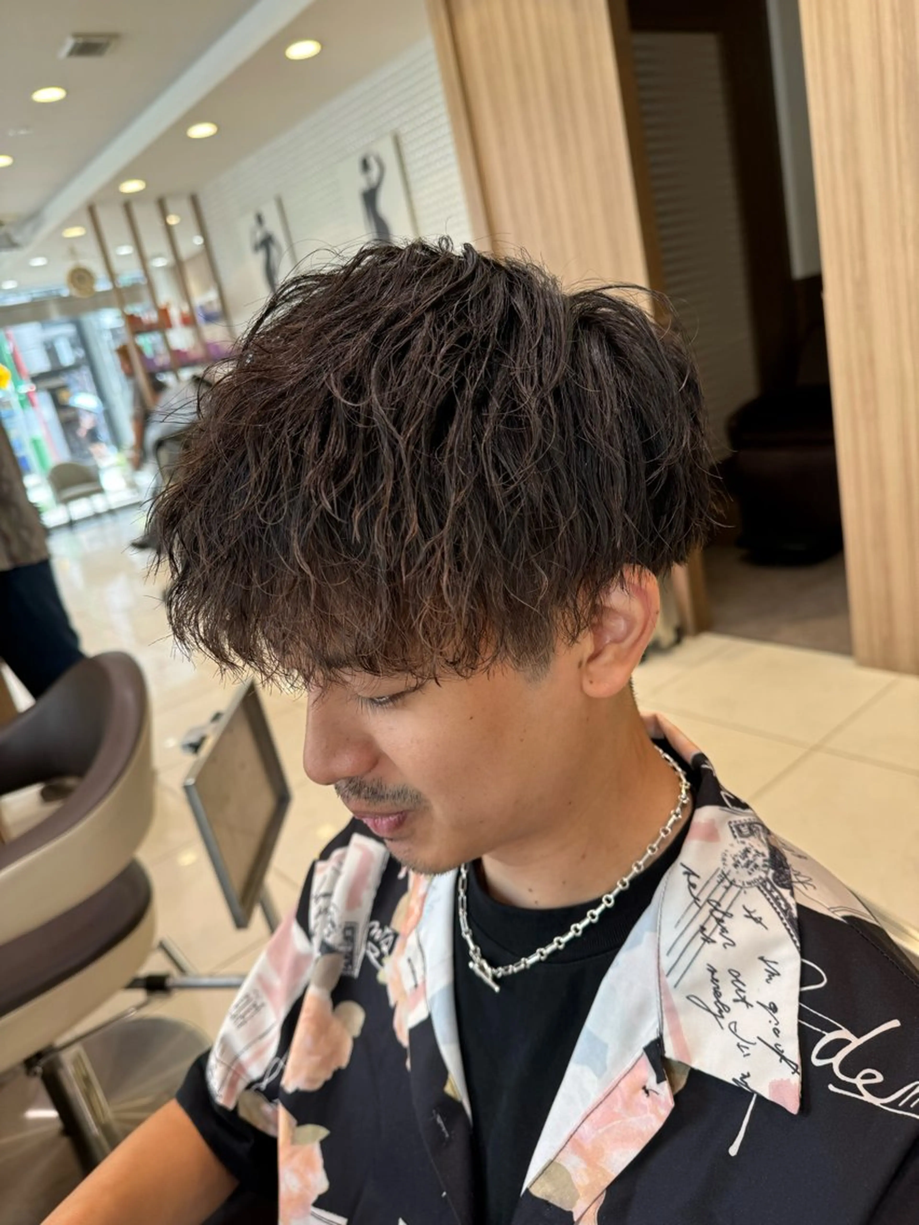 パーマ メンズ カット パーマ 柿崎 浩美のヘアスタイル