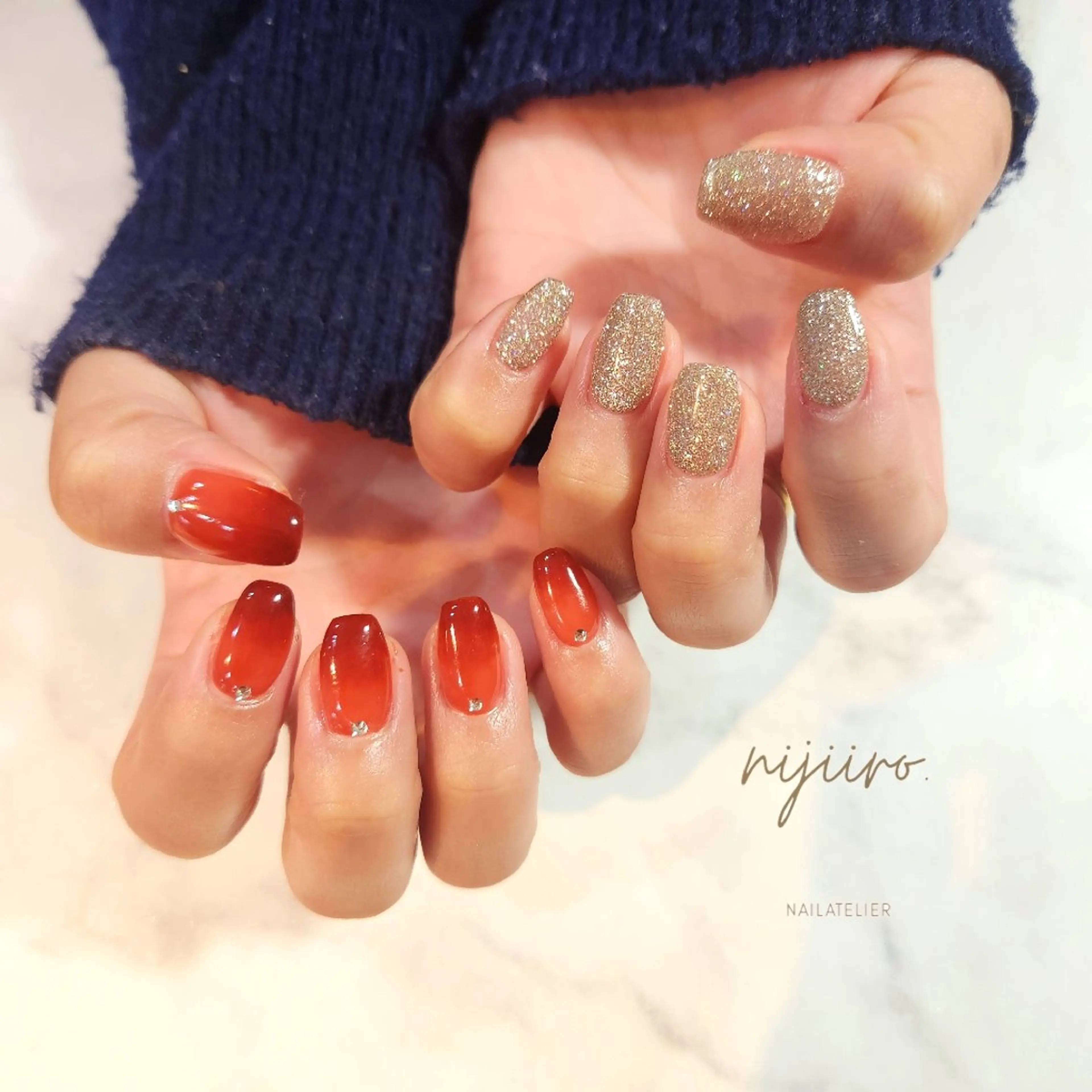 ネイル ハンドネイル nailatelier nijiiro.所属・nijiiro🌈 サトウのネイルデザイン