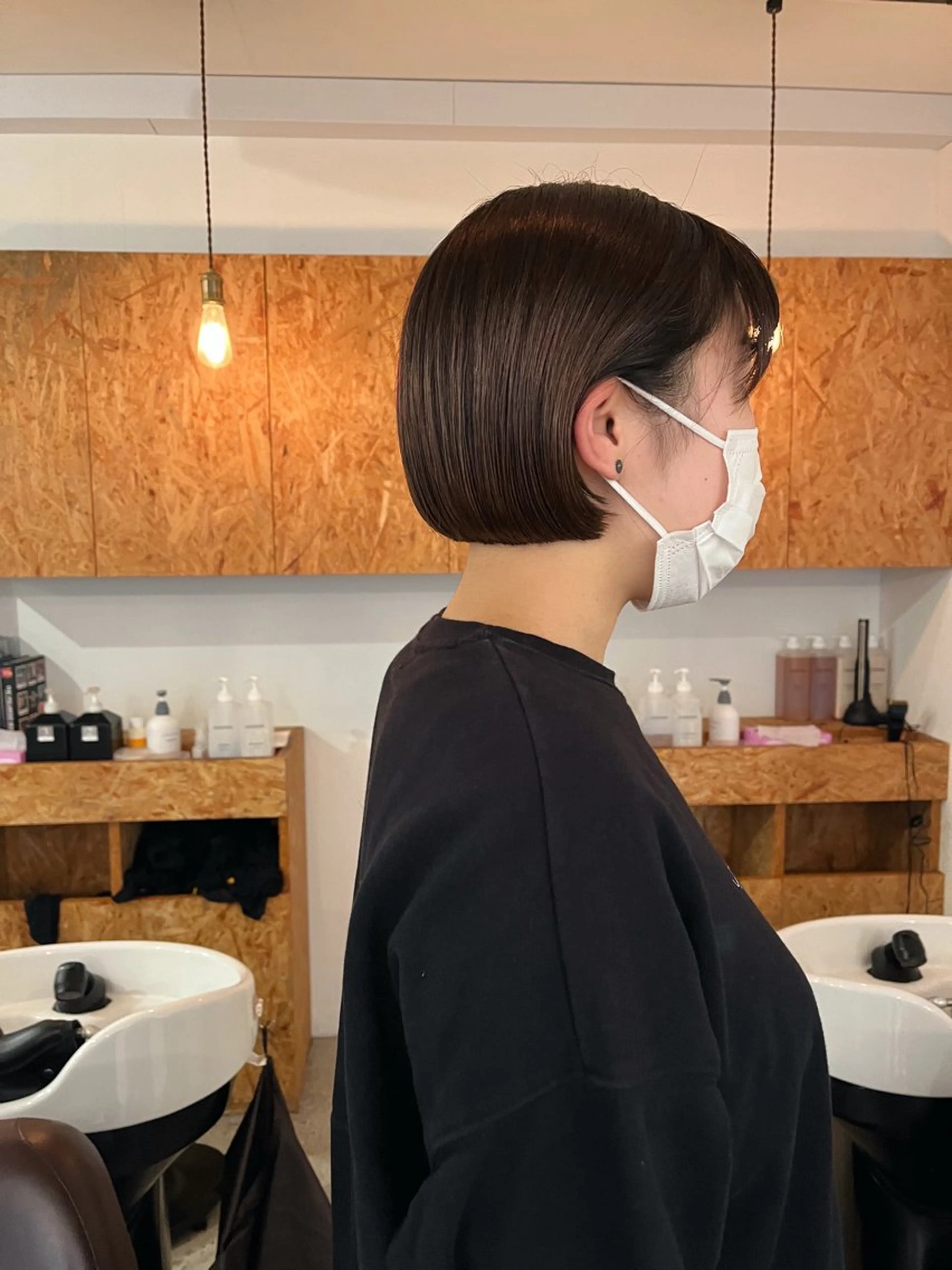 ショート ボブ 暖色/パーマ 🌼クニトウメイのヘアスタイル