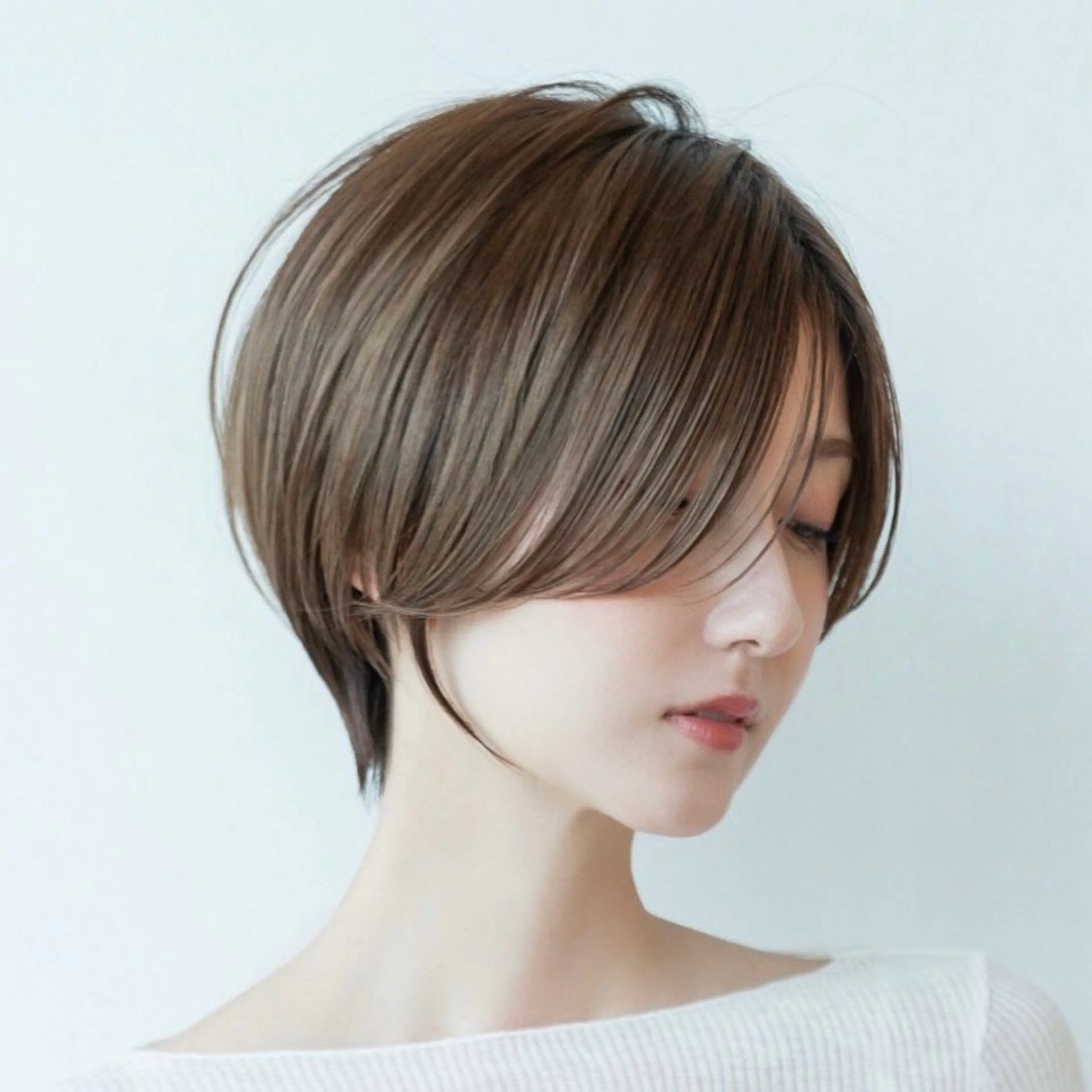 ショート カラー カット ヘアカラー トリートメント 渋谷ボブ/ショート 特化田中航平のヘアスタイル