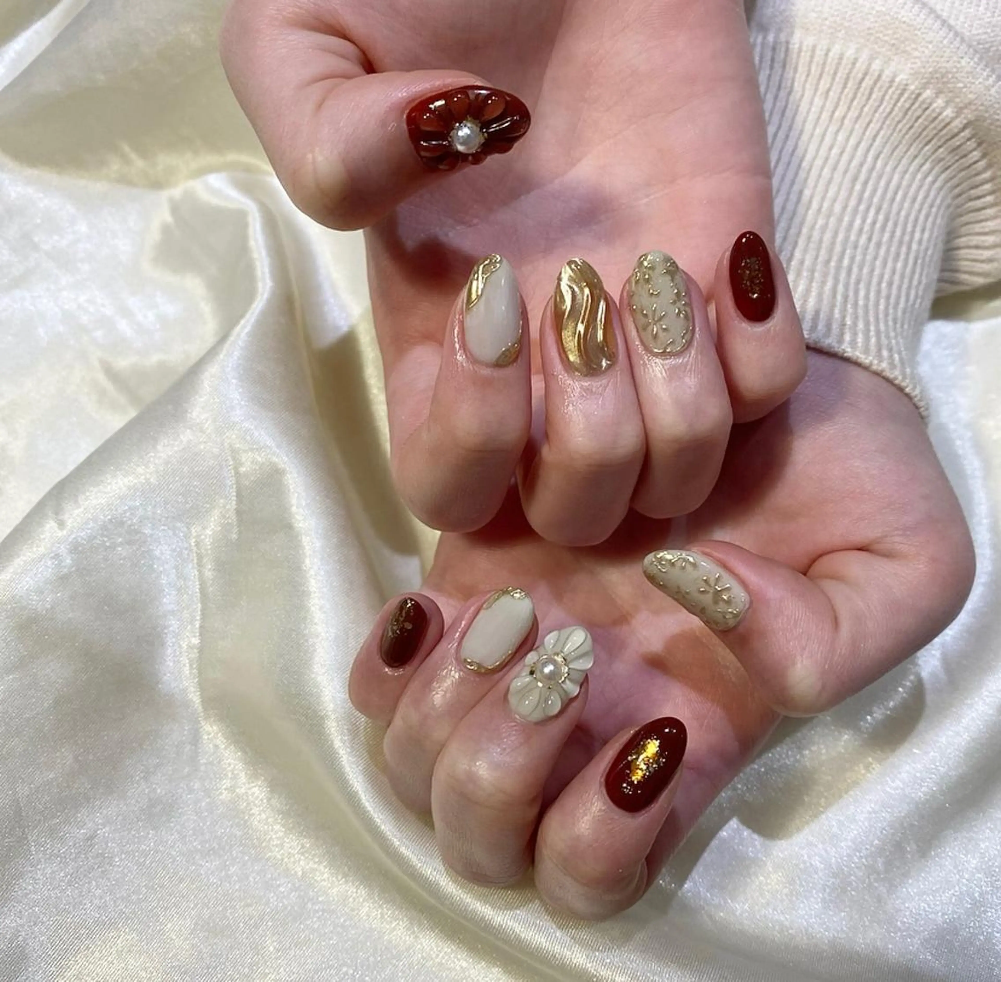 ネイル ハンドネイル 西岡 杏のネイルデザイン