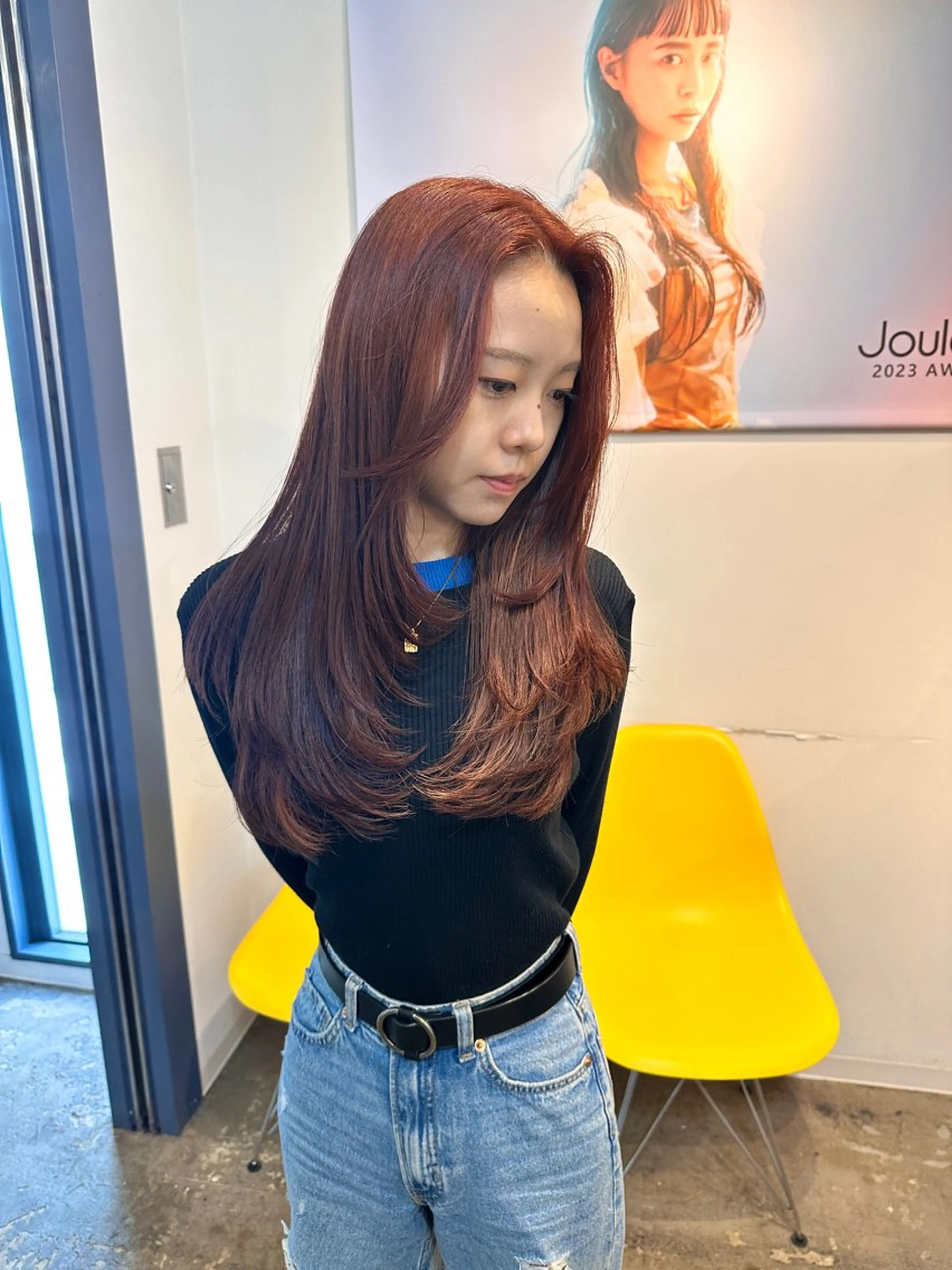 セミロング カット ヘアカラー ボブ/ぱつっとボブ/ 谷口 海星のヘアスタイル