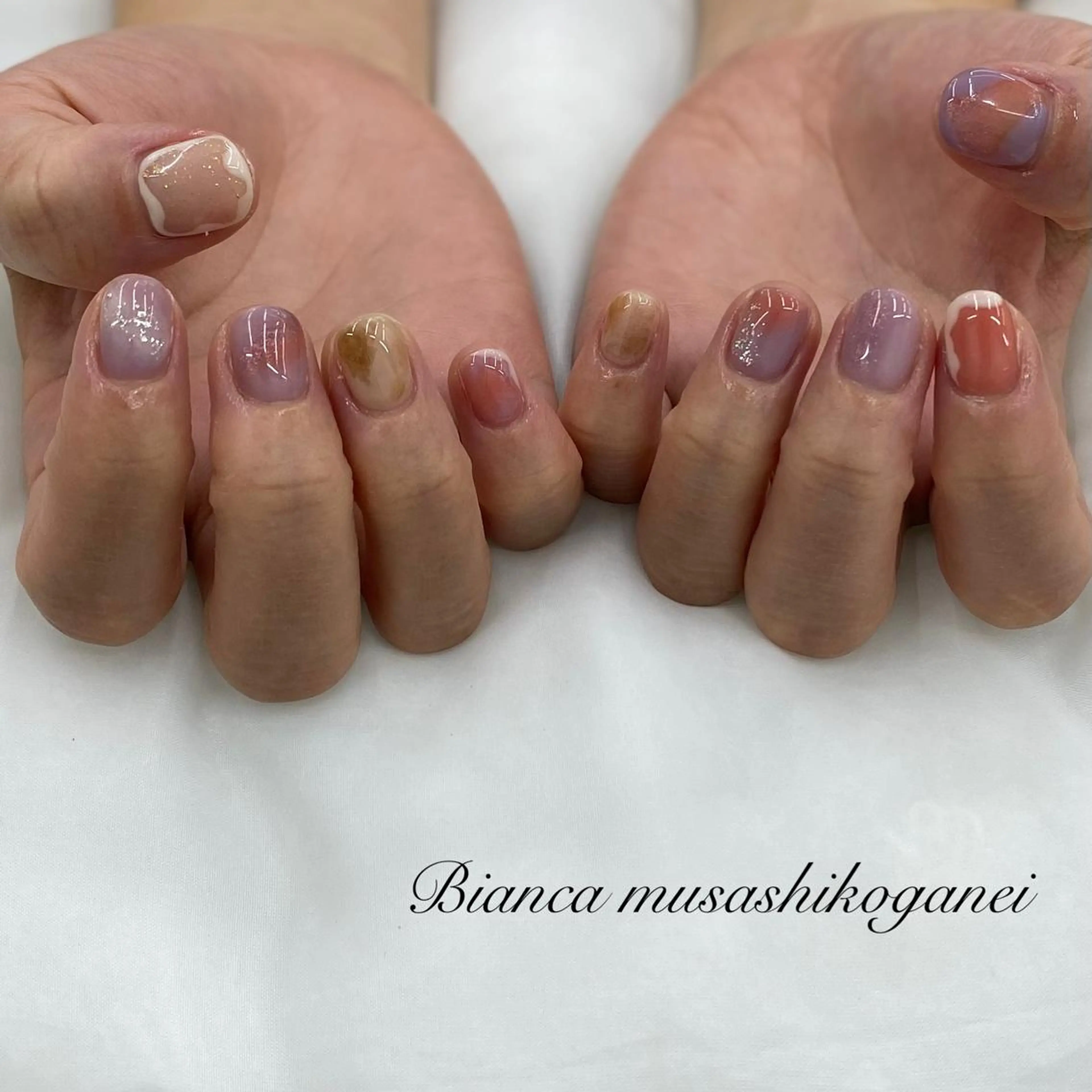 ネイル ニュアンスネイル ハンドネイル Bianca 武蔵小金井 しぎはらのネイルデザイン