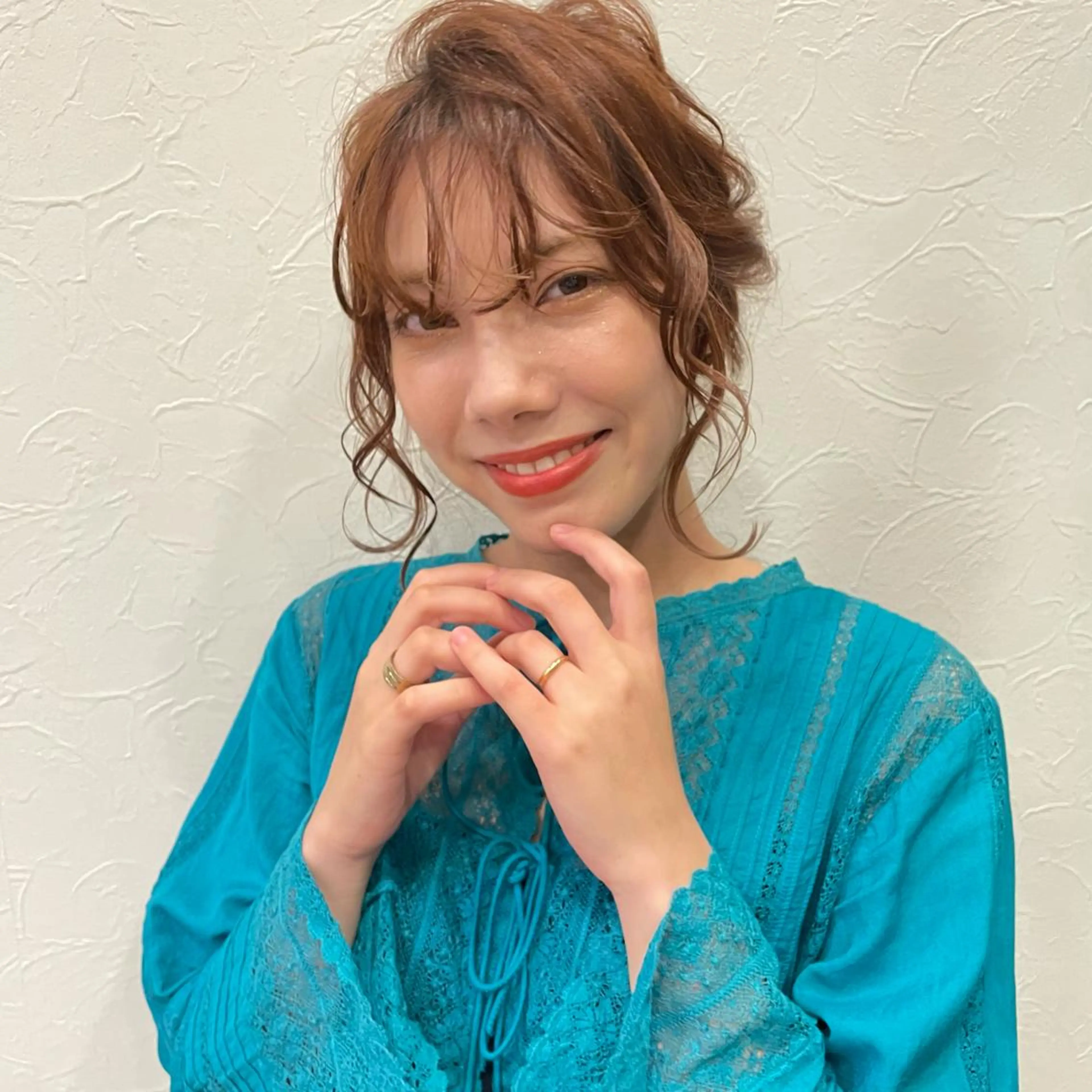 ミディアム ヘアアレンジ ボブ 飯塚 沙衣のヘアスタイル