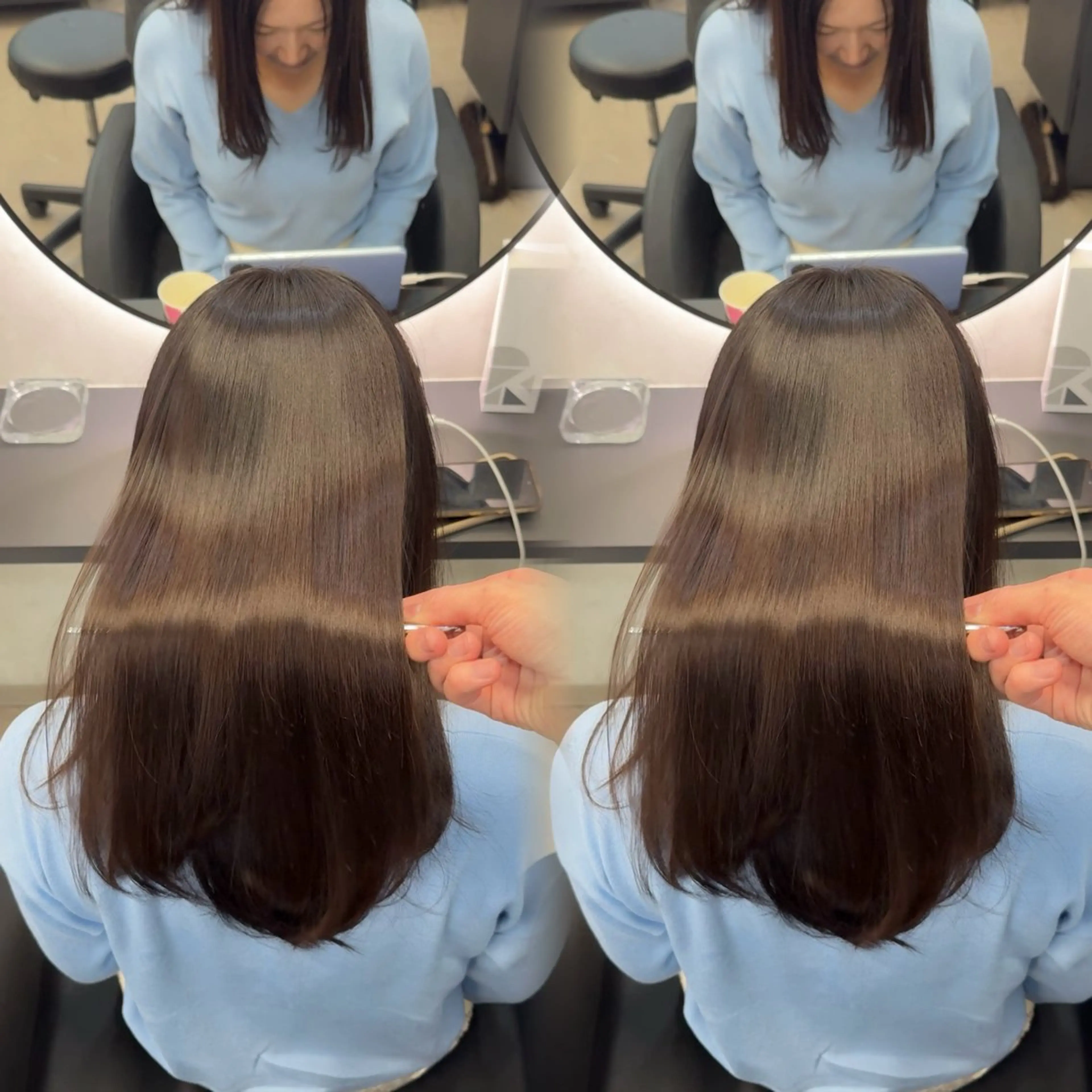 ロング カラー ヘアアレンジ カット ヘアカラー 縮毛矯正 トリートメント 新宿 /髪質改善/ 縮毛矯正/ヒュウガのヘアスタイル