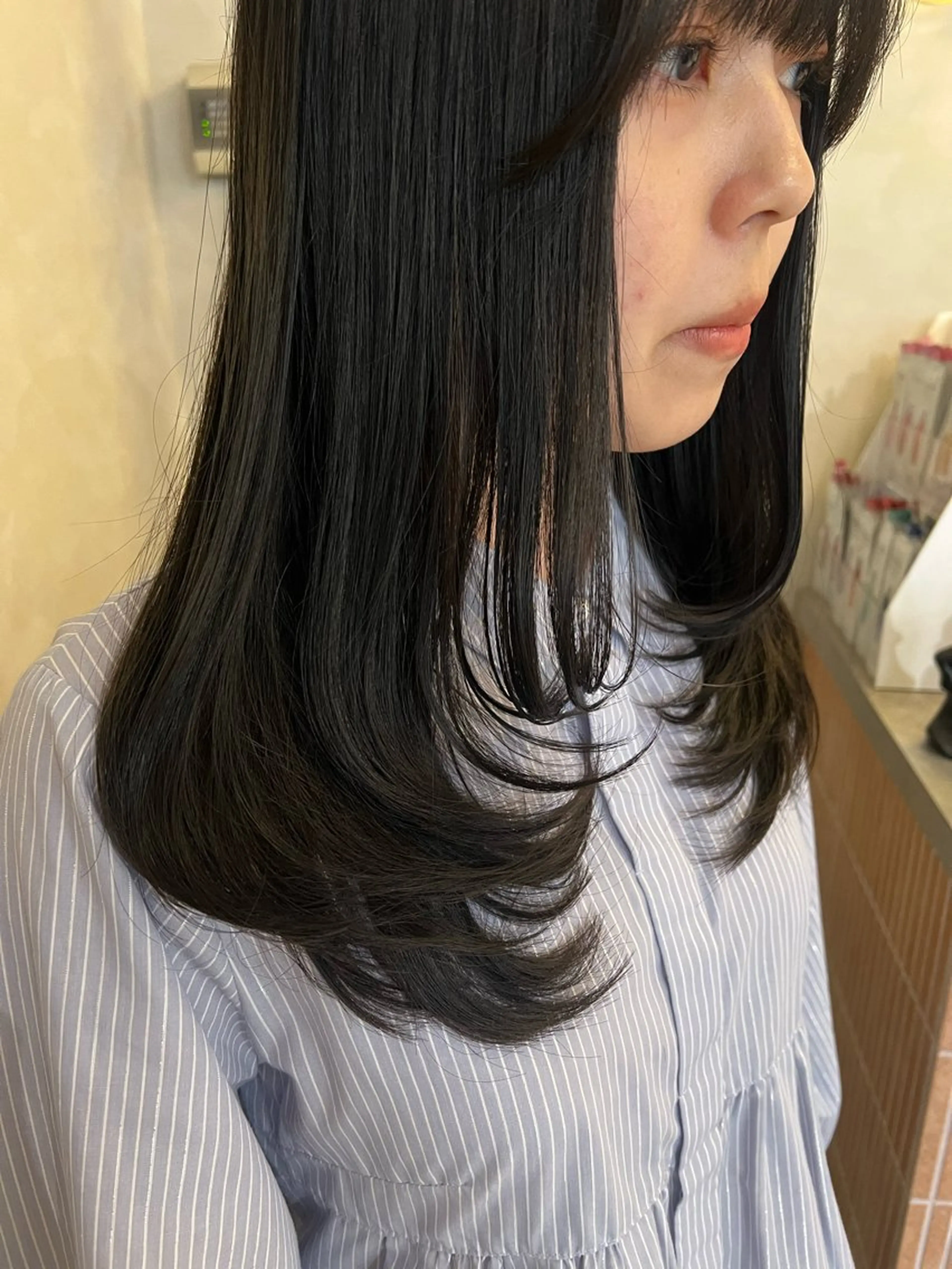 ロング カラー レイヤーカット カット ヘアカラー 梅田/似合わせボブ /顔周り/RINKAのヘアスタイル