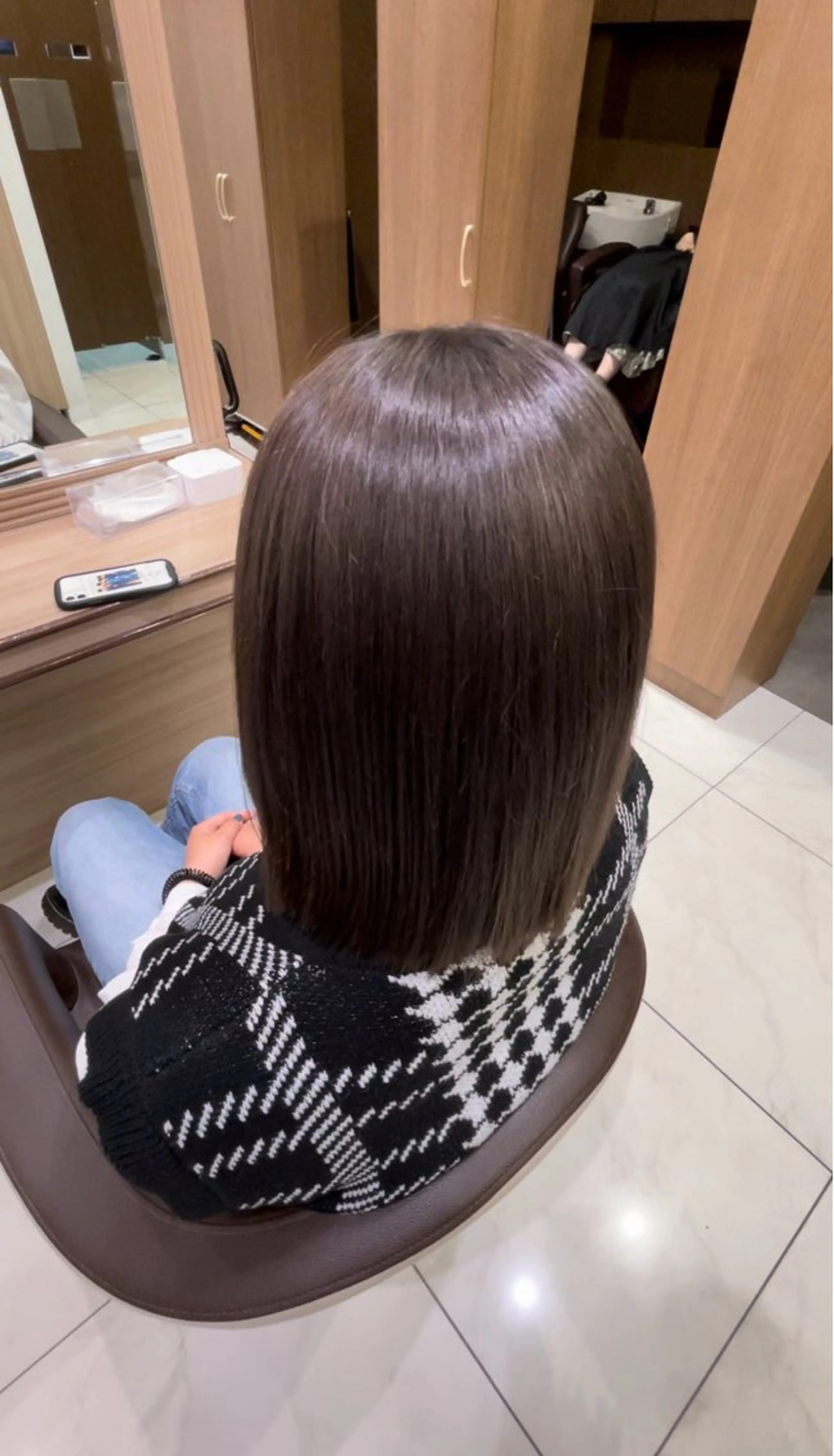 カラー 中溝有紗🐰透明感 カラー・メンズパーマのヘアスタイル