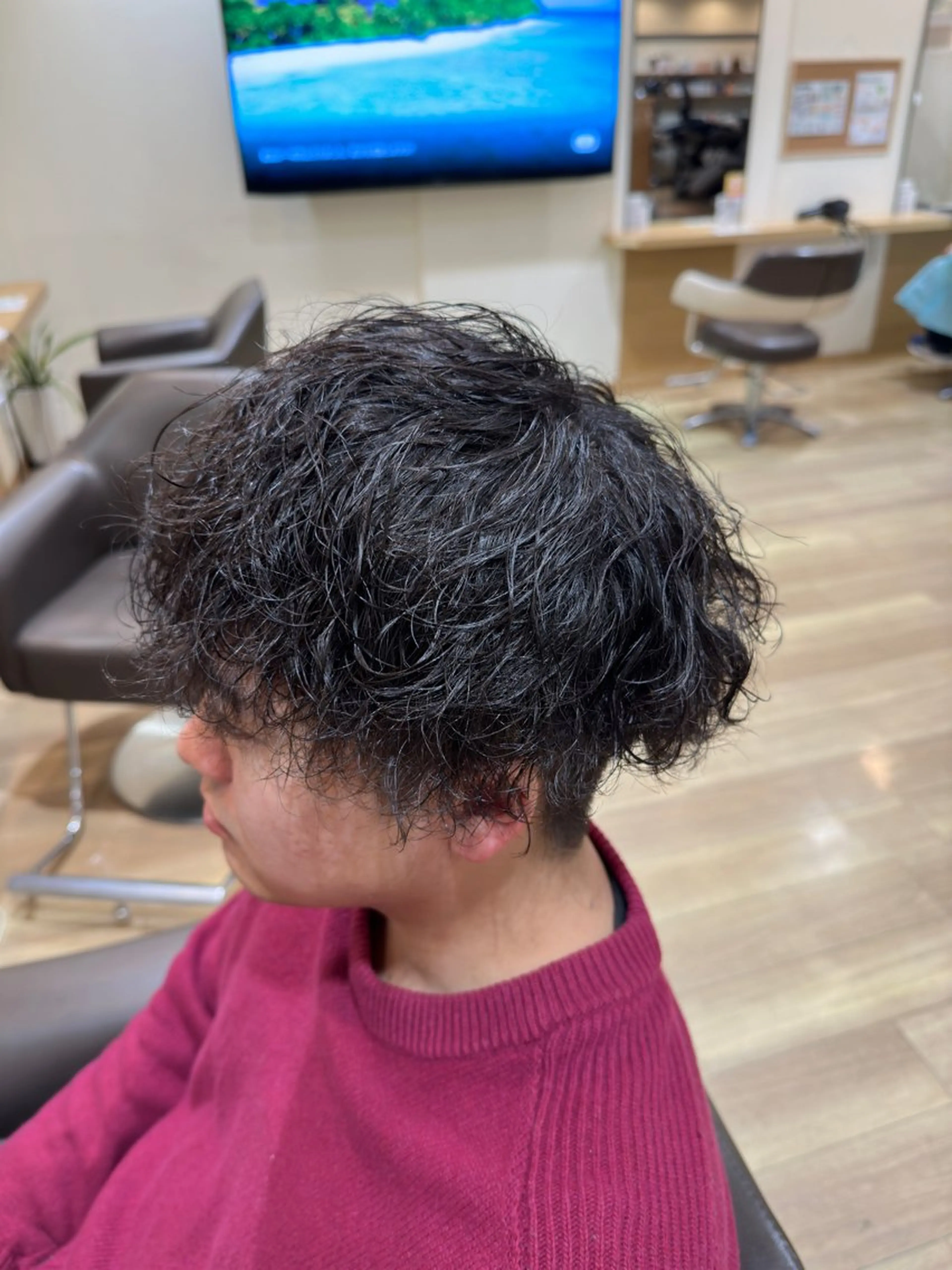 ショート カット パーマ 玉木 雄也のヘアスタイル