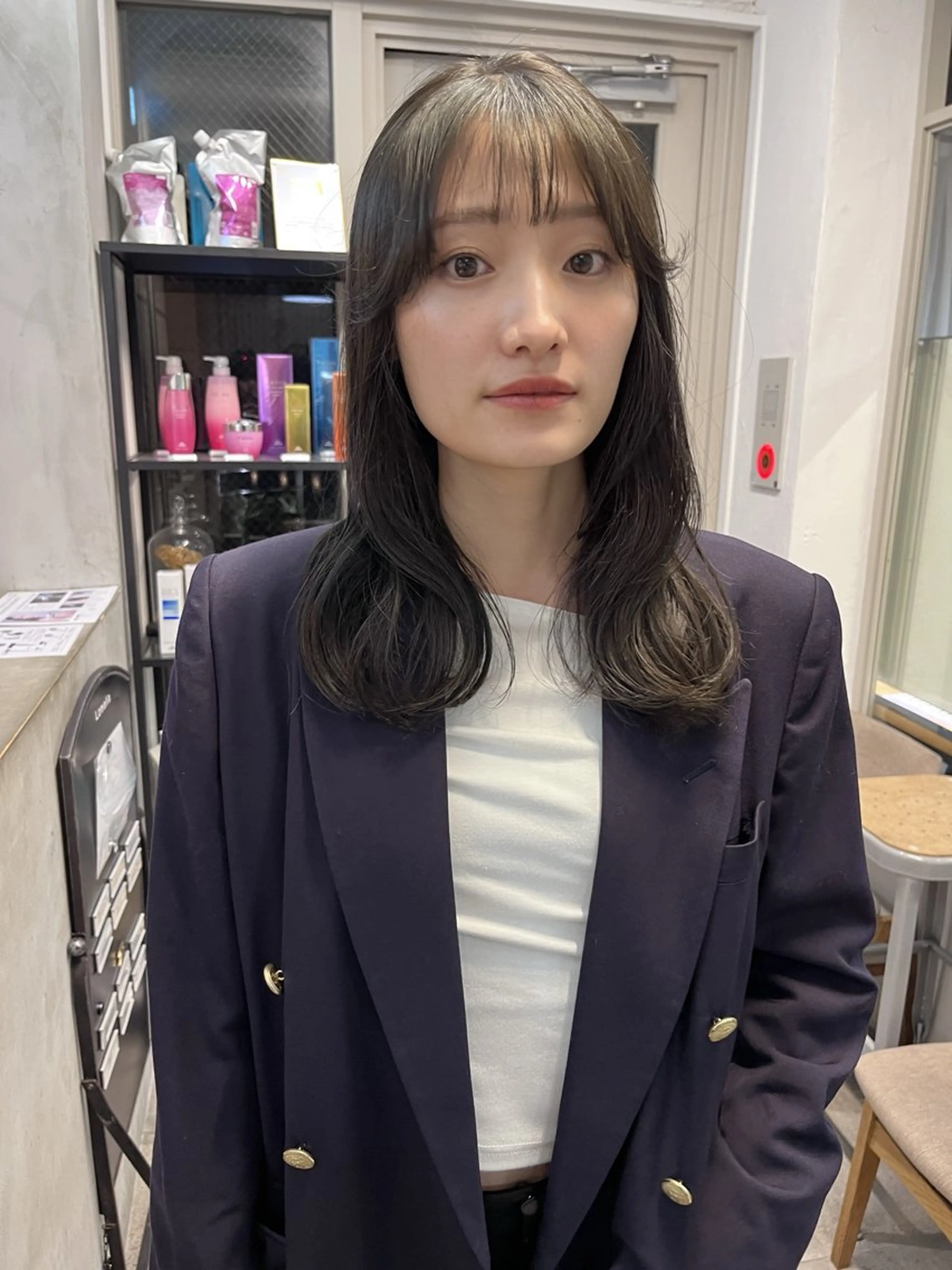 ロング カラー カット ヘアカラー トリートメント ヨシダ トモキのヘアスタイル