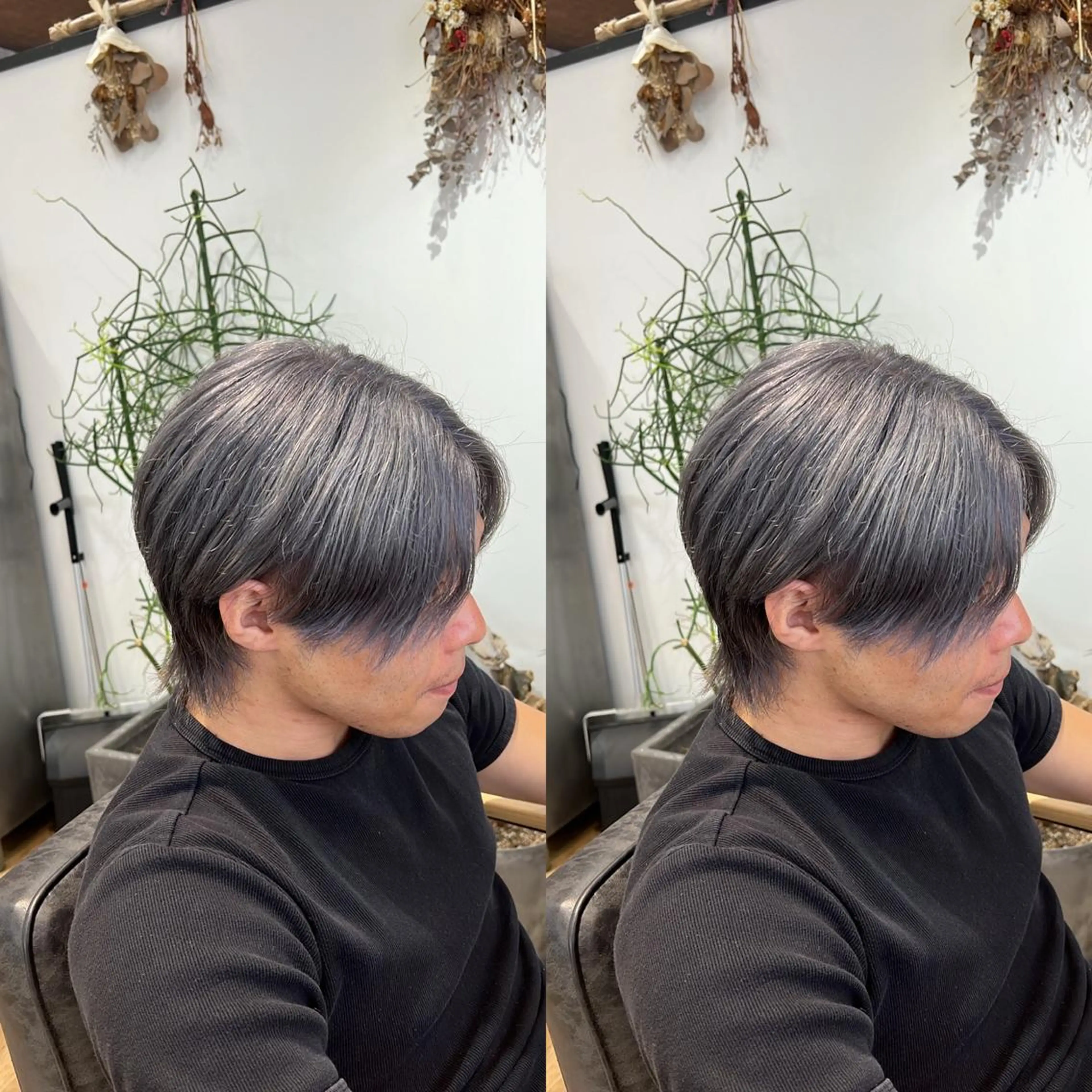 カラー メンズ カット ヘアカラー センターパート ／植田のヘアスタイル