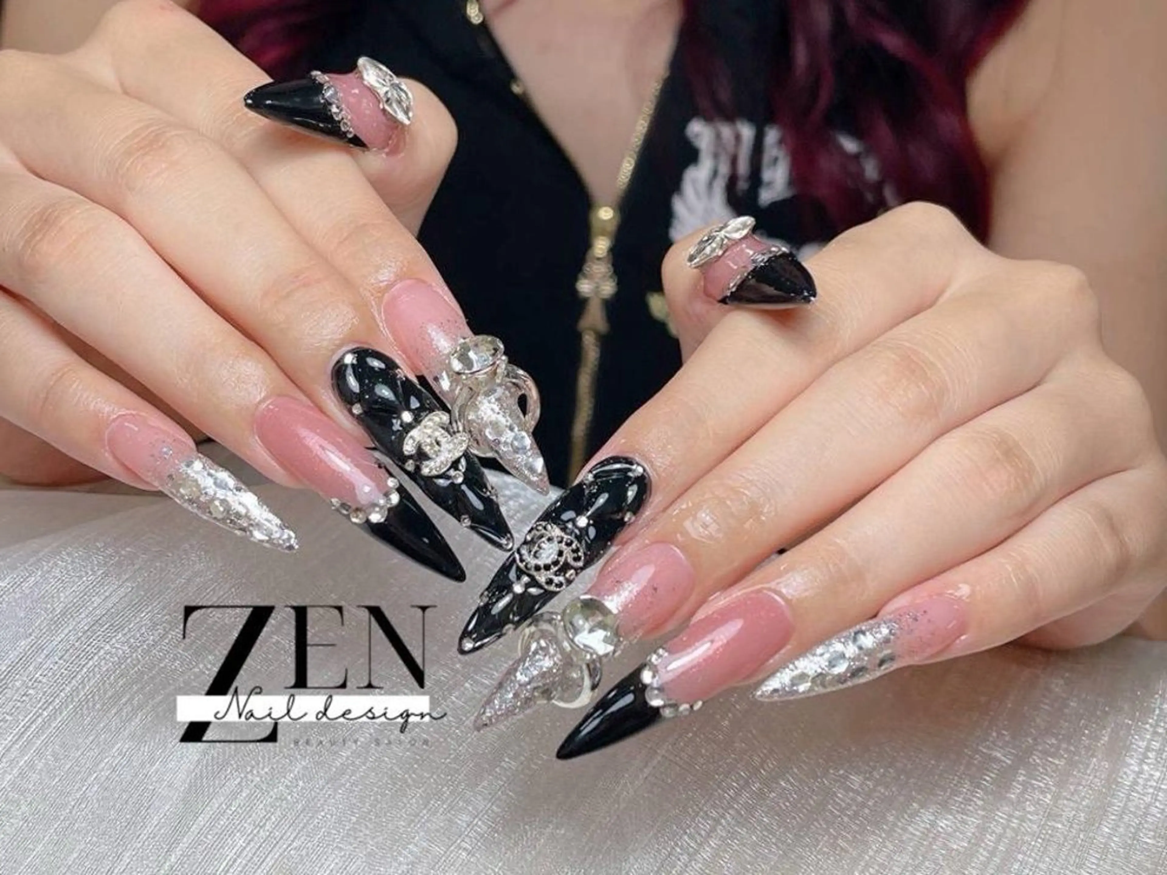 ネイル チークネイル 長さ出し フレンチネイル 韓国ネイル マグネットネイル ハンドネイル Zen Nail Design 池袋のネイルデザイン