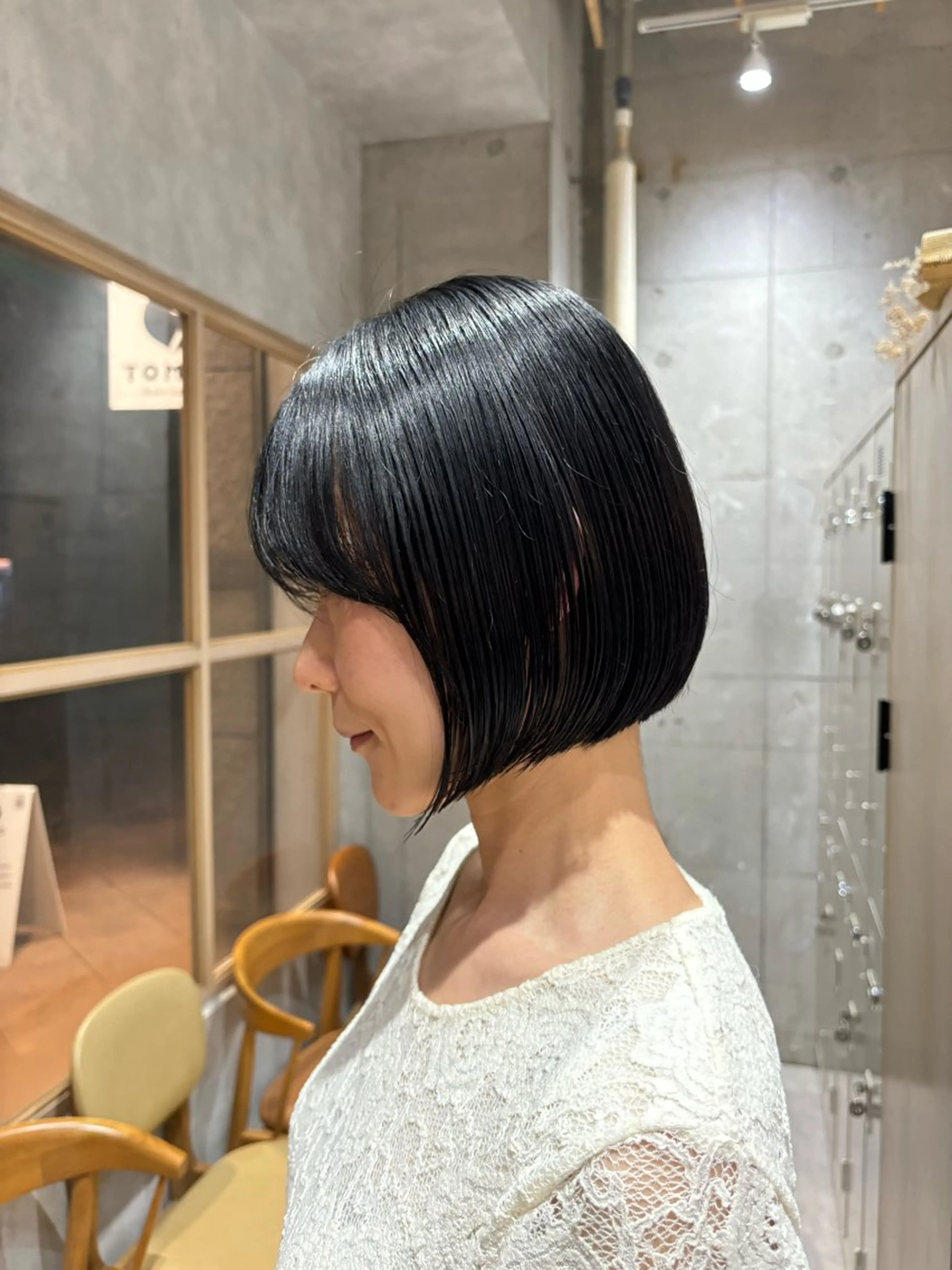 ショート ボブ 顔周りカット TOMTO【トマト】所属・AMI /カットモデル募集中のヘアスタイル