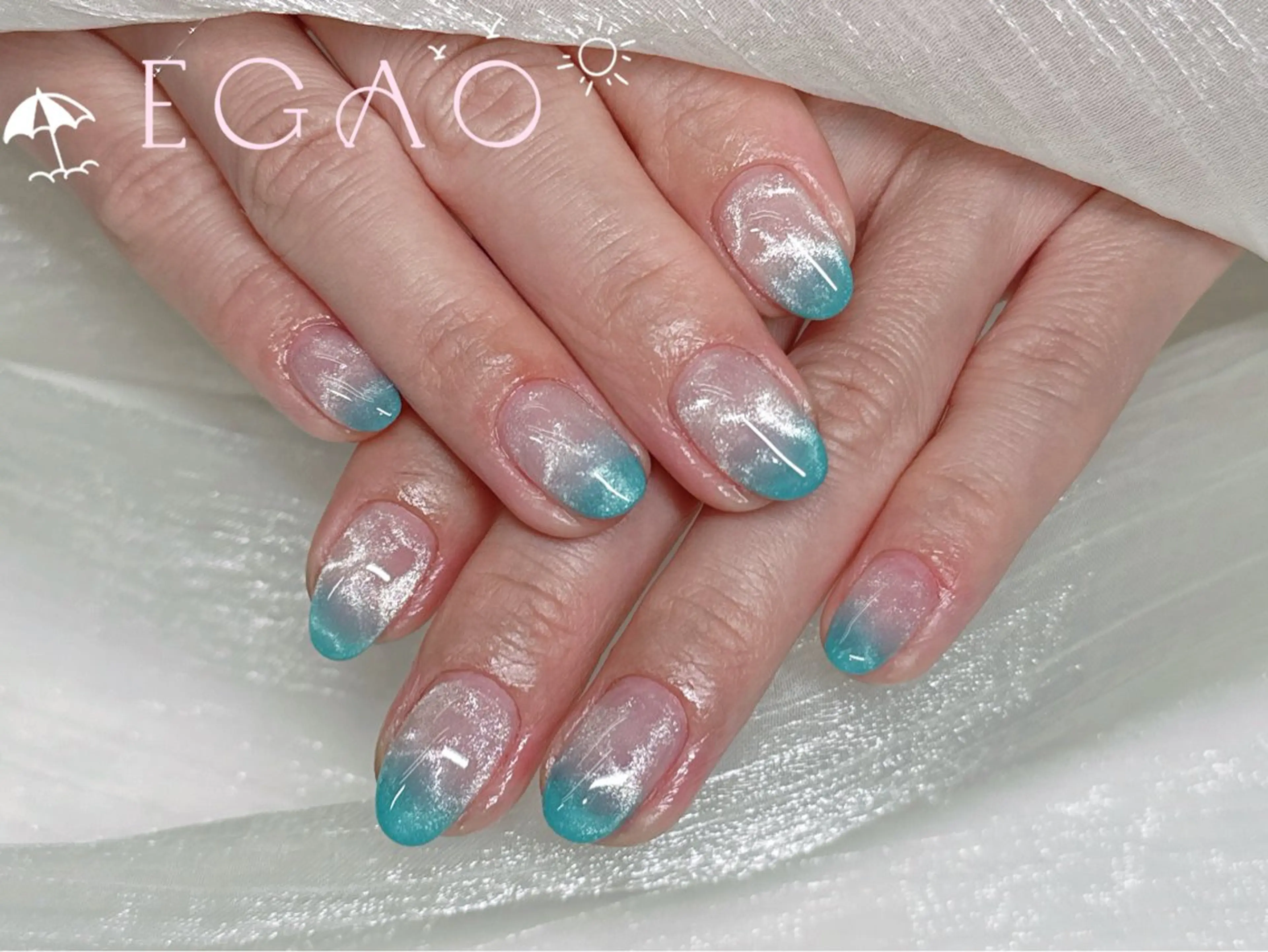 ネイル アートネイル フットネイル フレンチネイル ジェルネイル グラデーション Egao Nail Salonのネイルデザイン