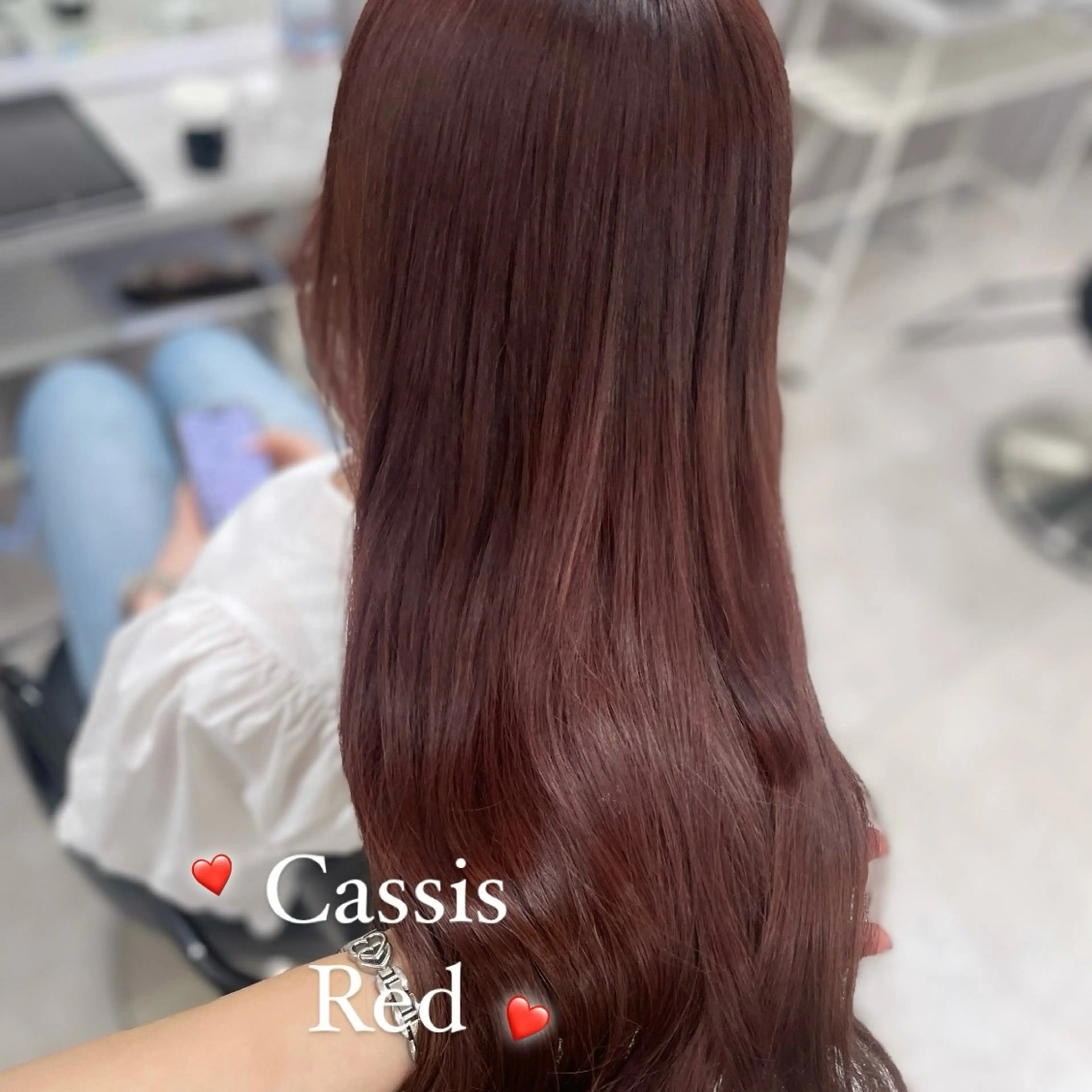 ロング ヘアカラー 顔まわり🎀ピンク 💖ゆうなのヘアスタイル