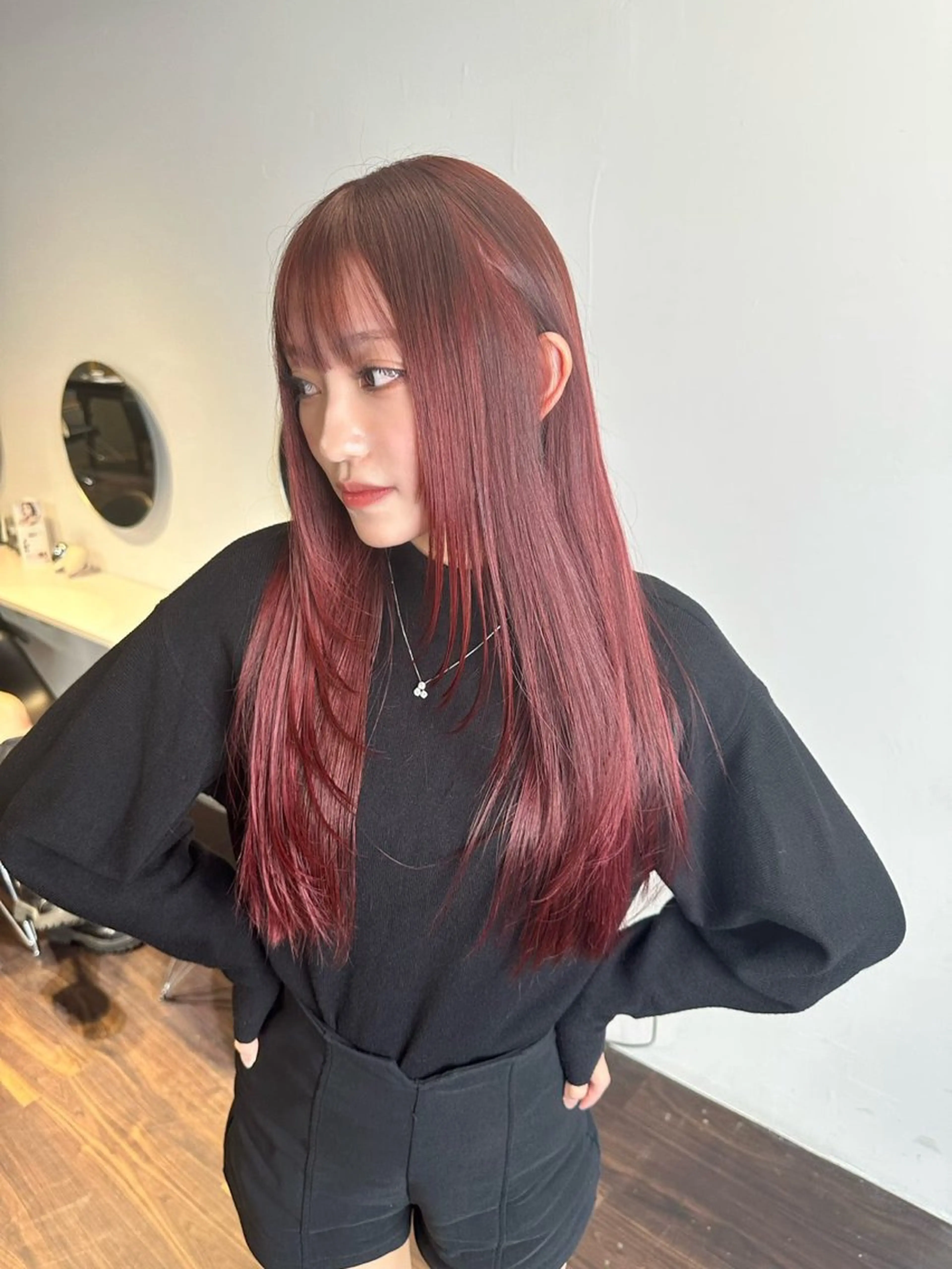 ロング カラー カット ヘアカラー トリートメント ワンホンヘア ケラチン/Kaitoのヘアスタイル