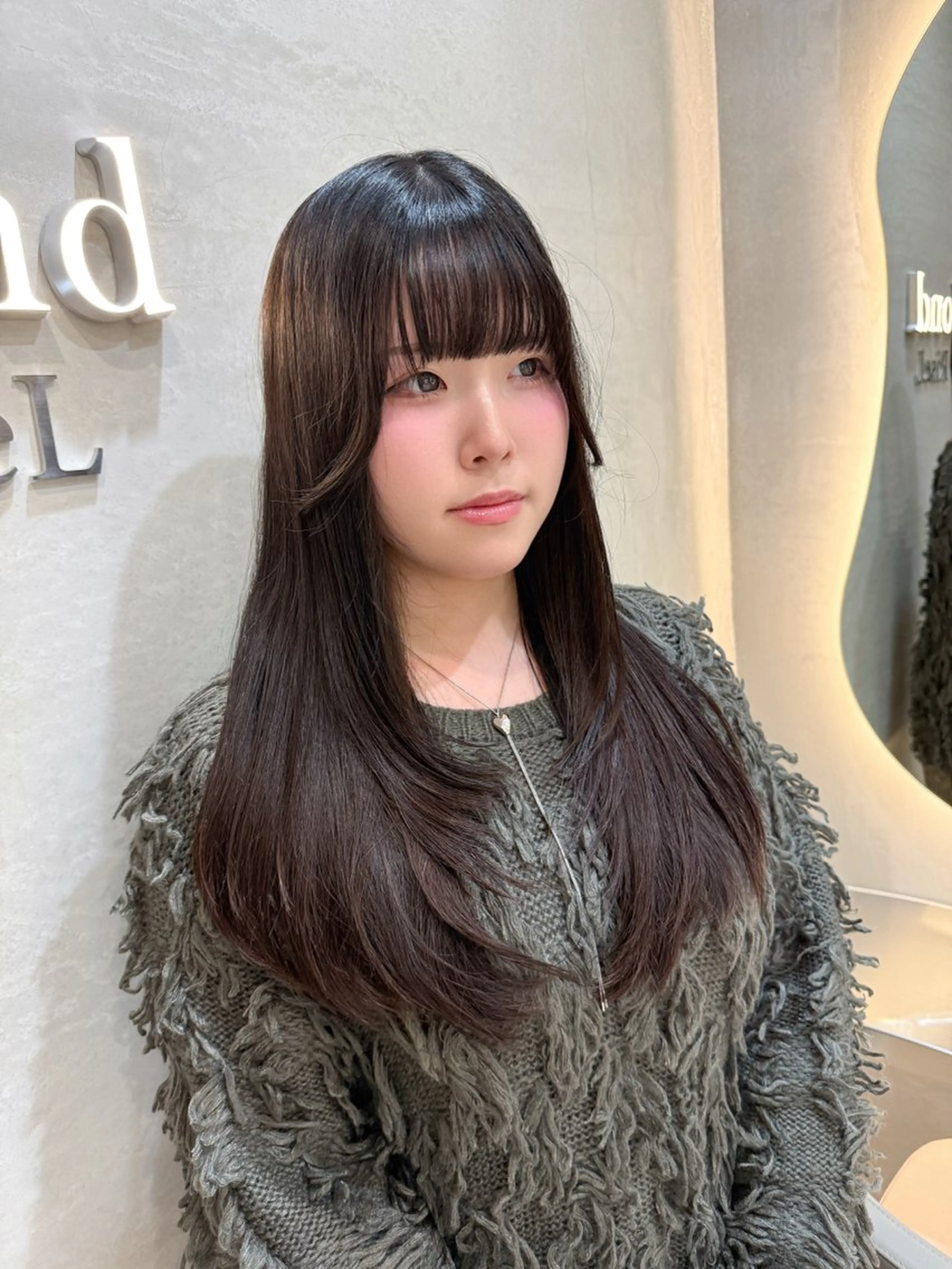 ロング 韓国風ヘア レイヤーカット カット トリートメント ボブ・レイヤー・縮毛 くびれボブ・内藤康太のヘアスタイル