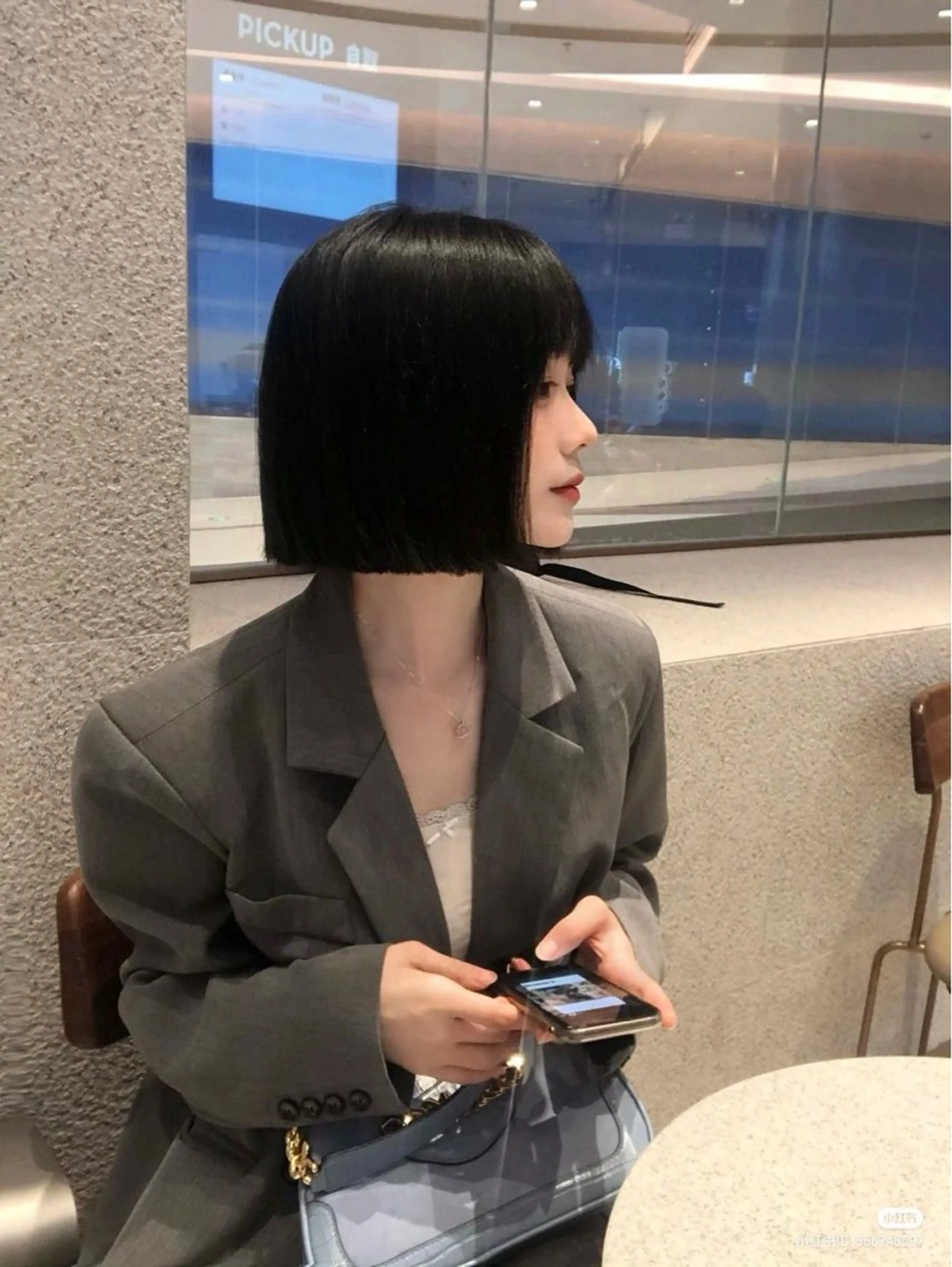 ミディアム ワンレンボブ ボブ NEXT for hair所属・【ボブモデル募集】 宮本祥汰🐺のヘアスタイル