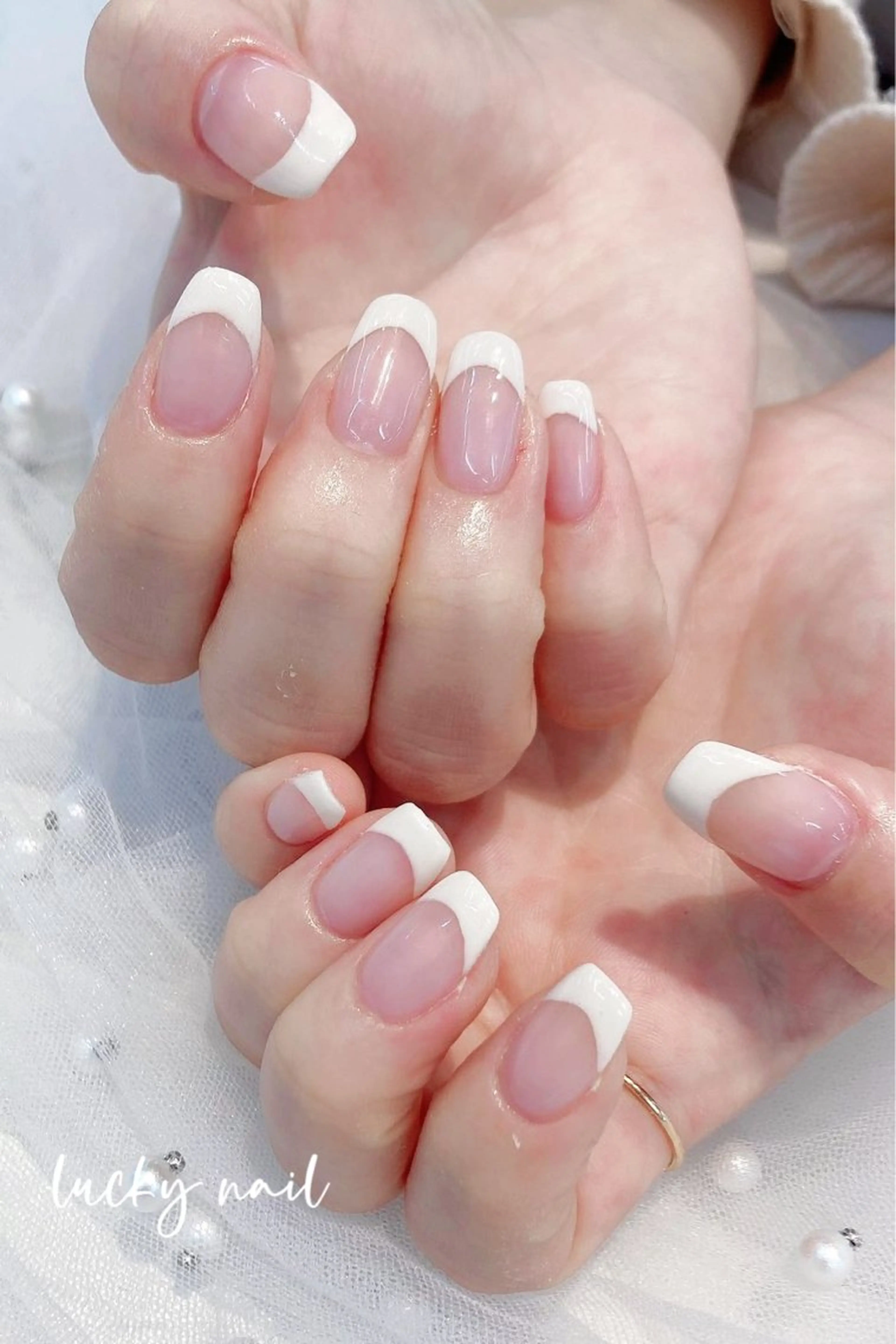 ネイル チークネイル 長さ出し ジェルネイル マグネットネイル 持ち込み Lucky nail 小林和希のネイルデザイン