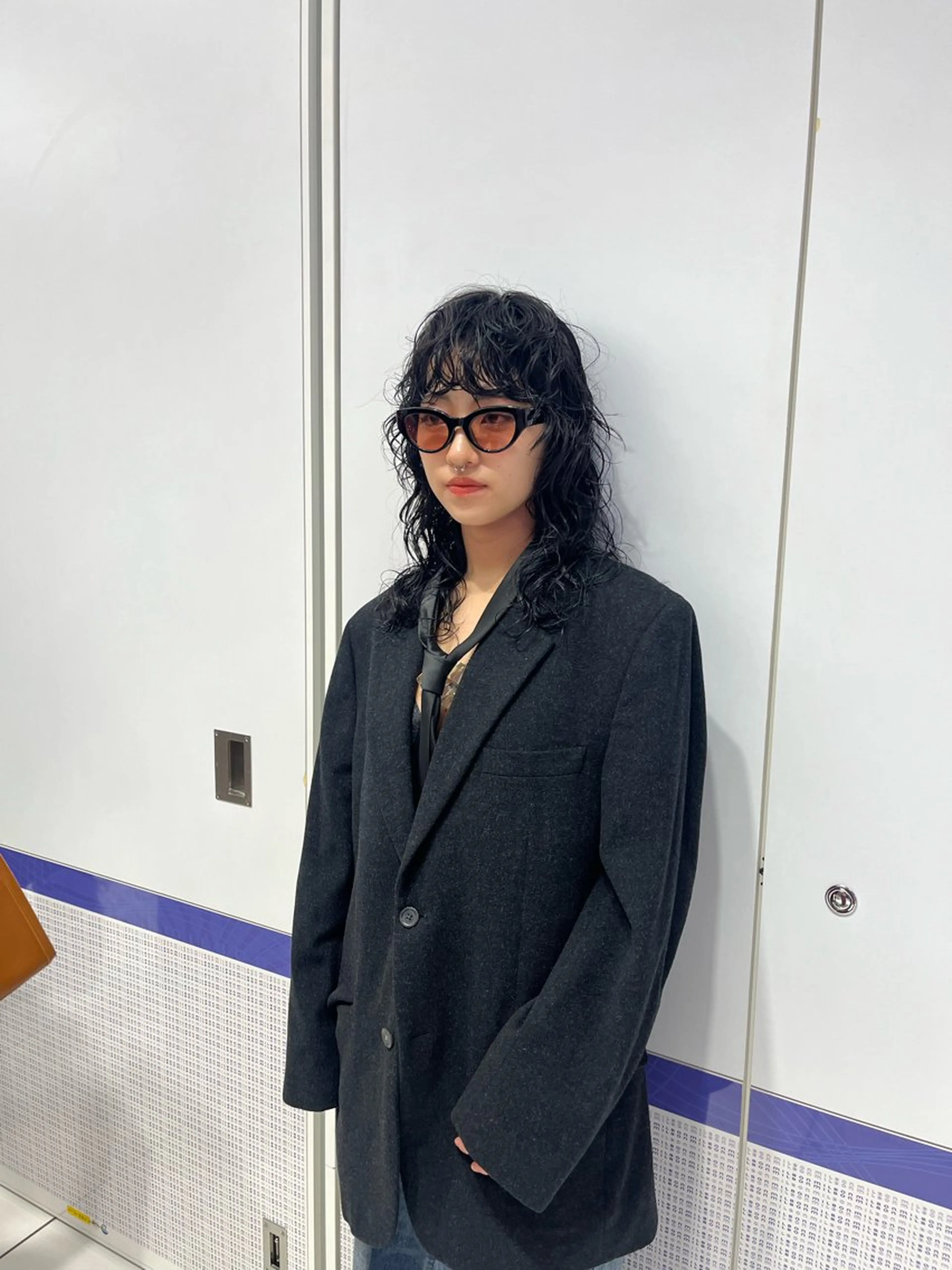 ロング パーマ ニュアンスパーマ 曲がる縮毛矯正　爲石のヘアスタイル
