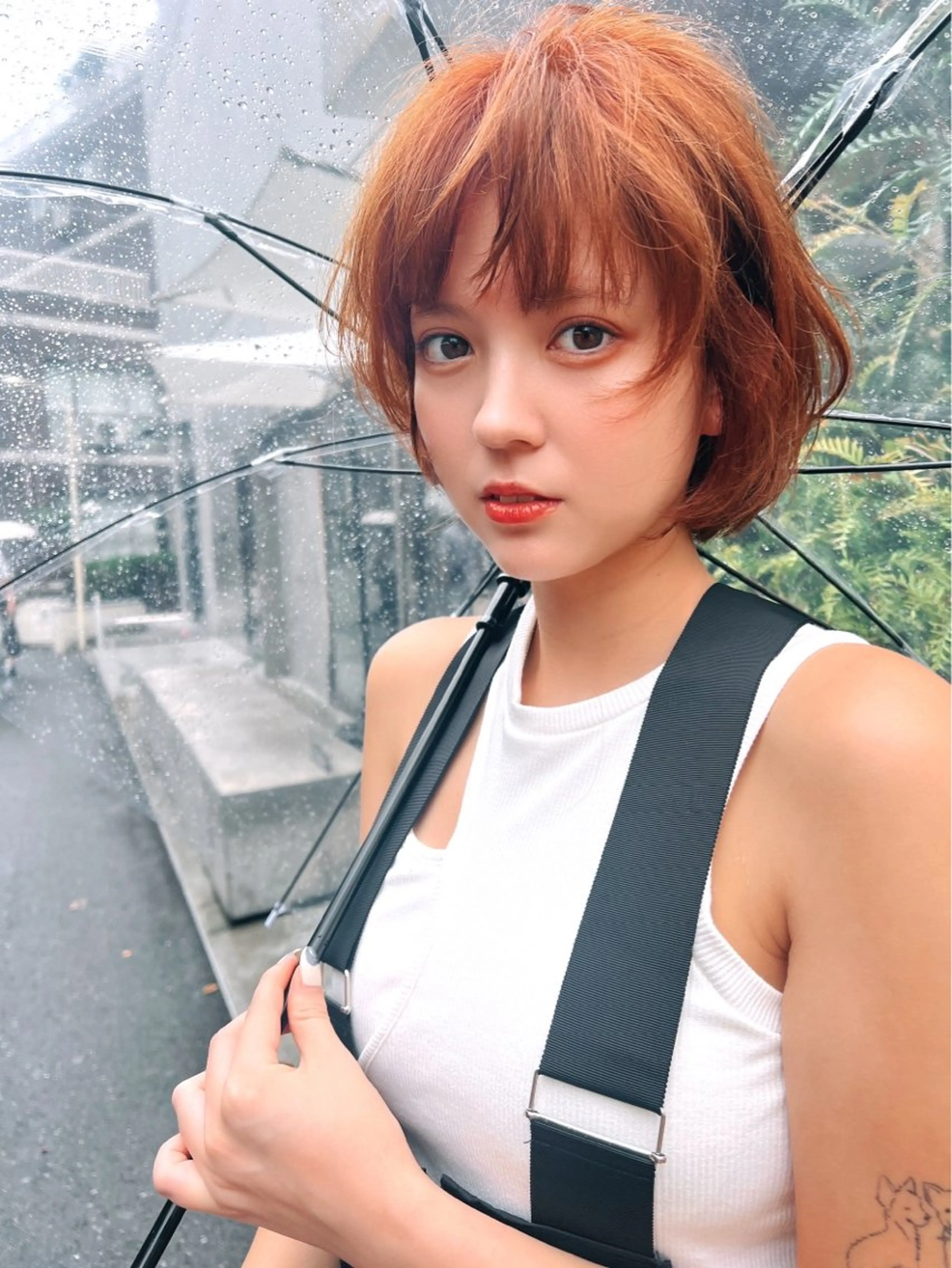 ミディアム カラー ヘアカラー トリートメント ヘッドスパ ブリーチ　ハイトーン RIKUTOのヘアスタイル