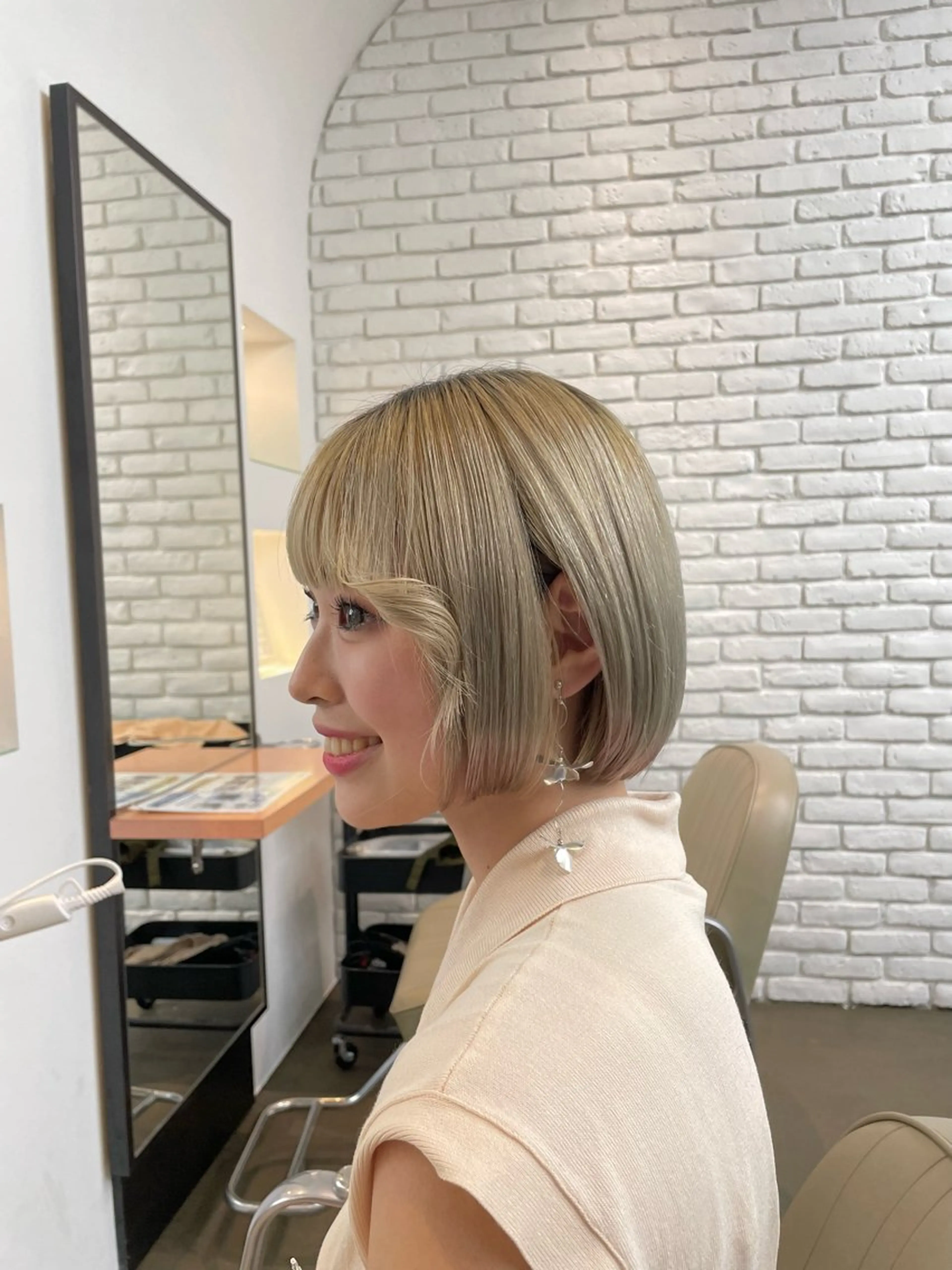 ショート カット トリートメント ヘアセット 🍑まき/カット /髪質改善カラー🍑のヘアスタイル