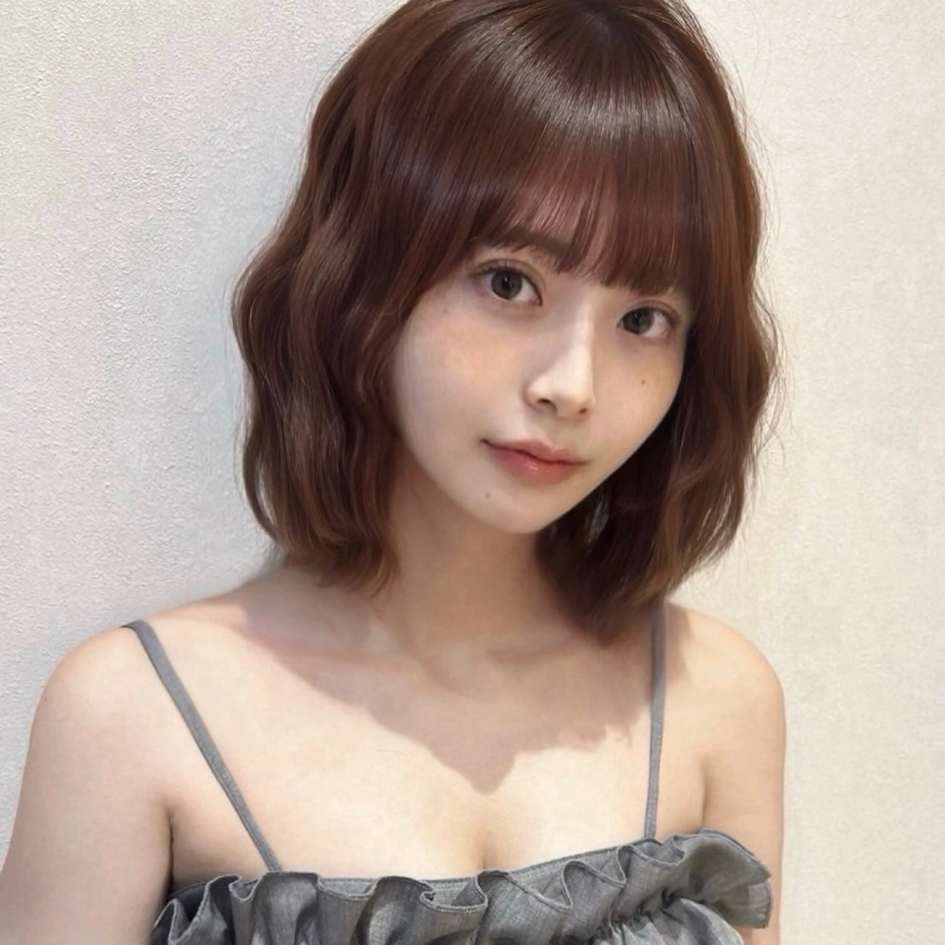 ミディアム カラー カット ヘアカラー トリートメント レイヤー/艶カラー/ Natsuho💞のヘアスタイル