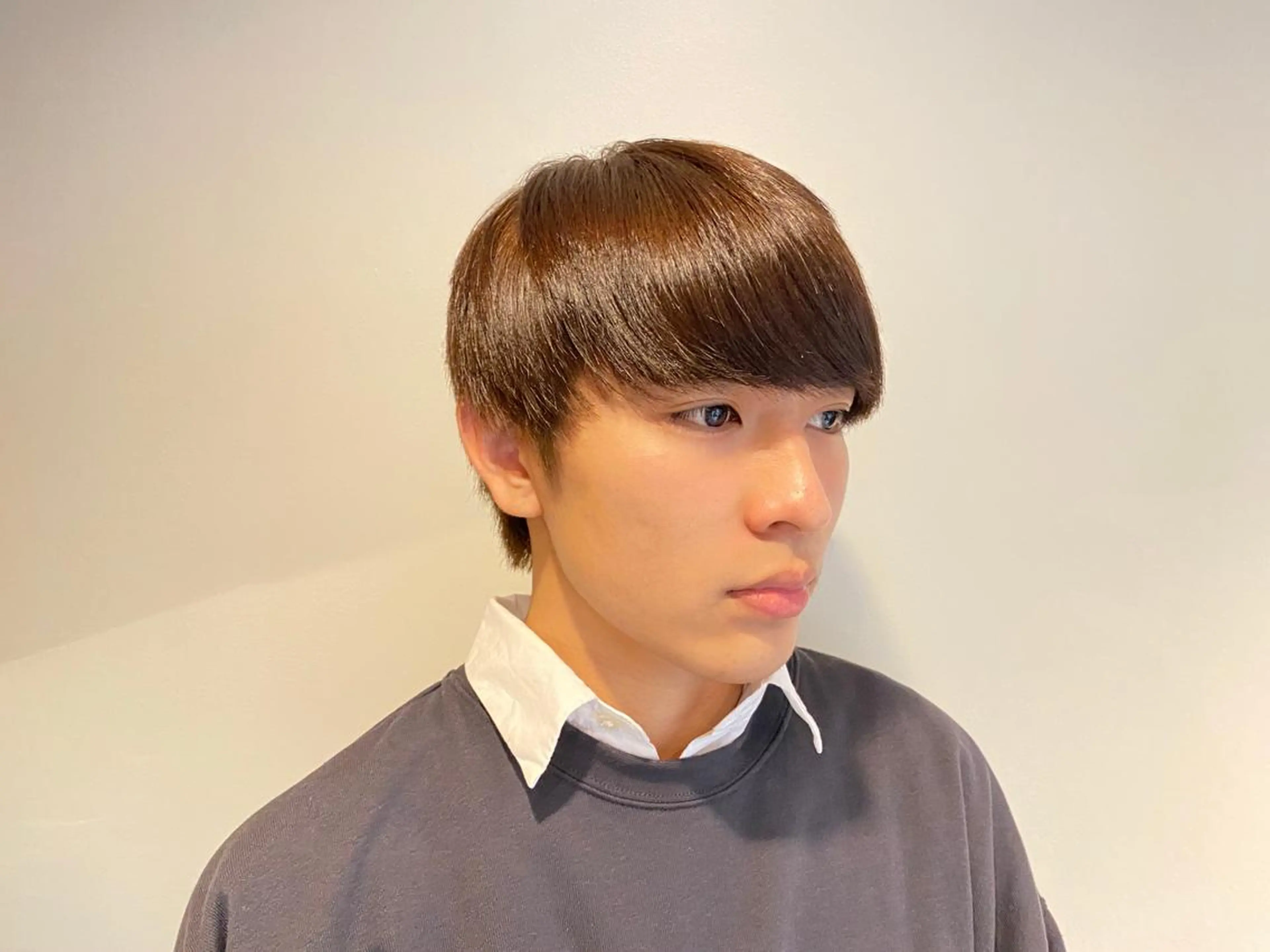 ショート カラー メンズ マッシュ 学生（メンズ向け） ベージュカラー 学生 カット ヘアカラー FLOW aoyama所属・✨レディース✨ 今だけカット￥０大石のヘアスタイル