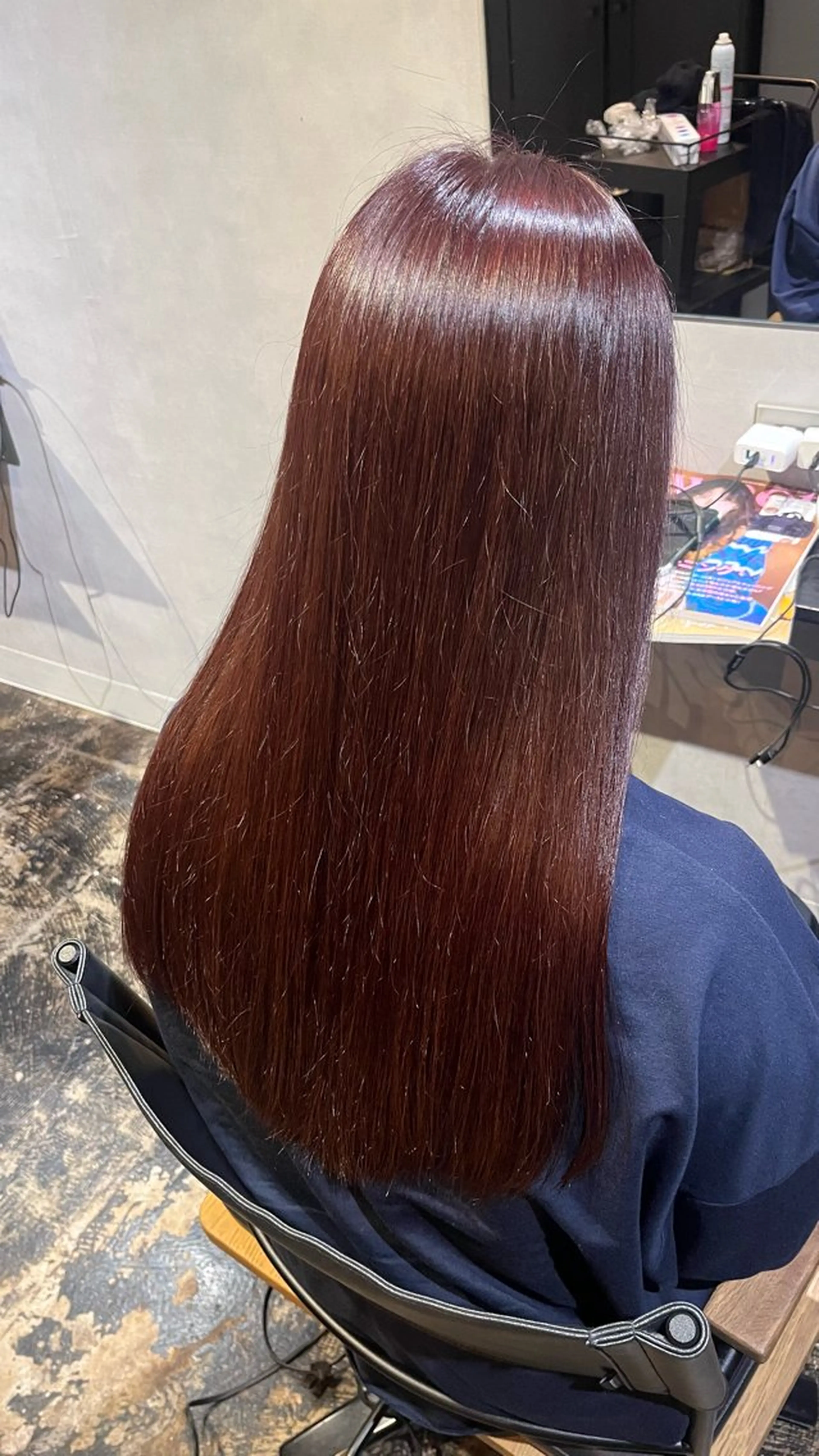 ロング カラー ブラウンカラー レッドカラー レッドブラウン カット ヘアカラー トリートメント 透明感カラー/パーマ 🌀アオノアユミのヘアスタイル