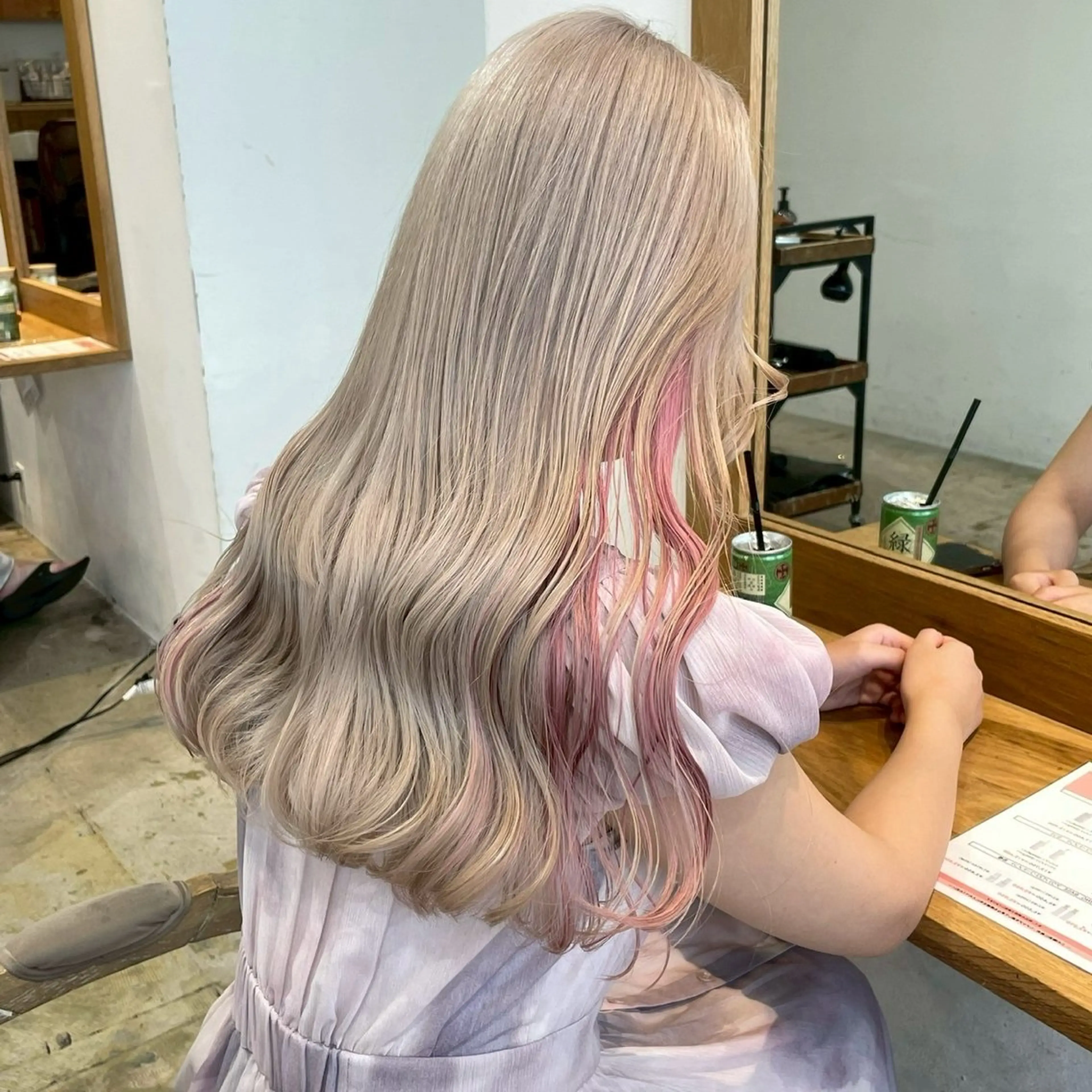 ロング ヘアカラー miyu ハイトーンモデル募集のヘアスタイル