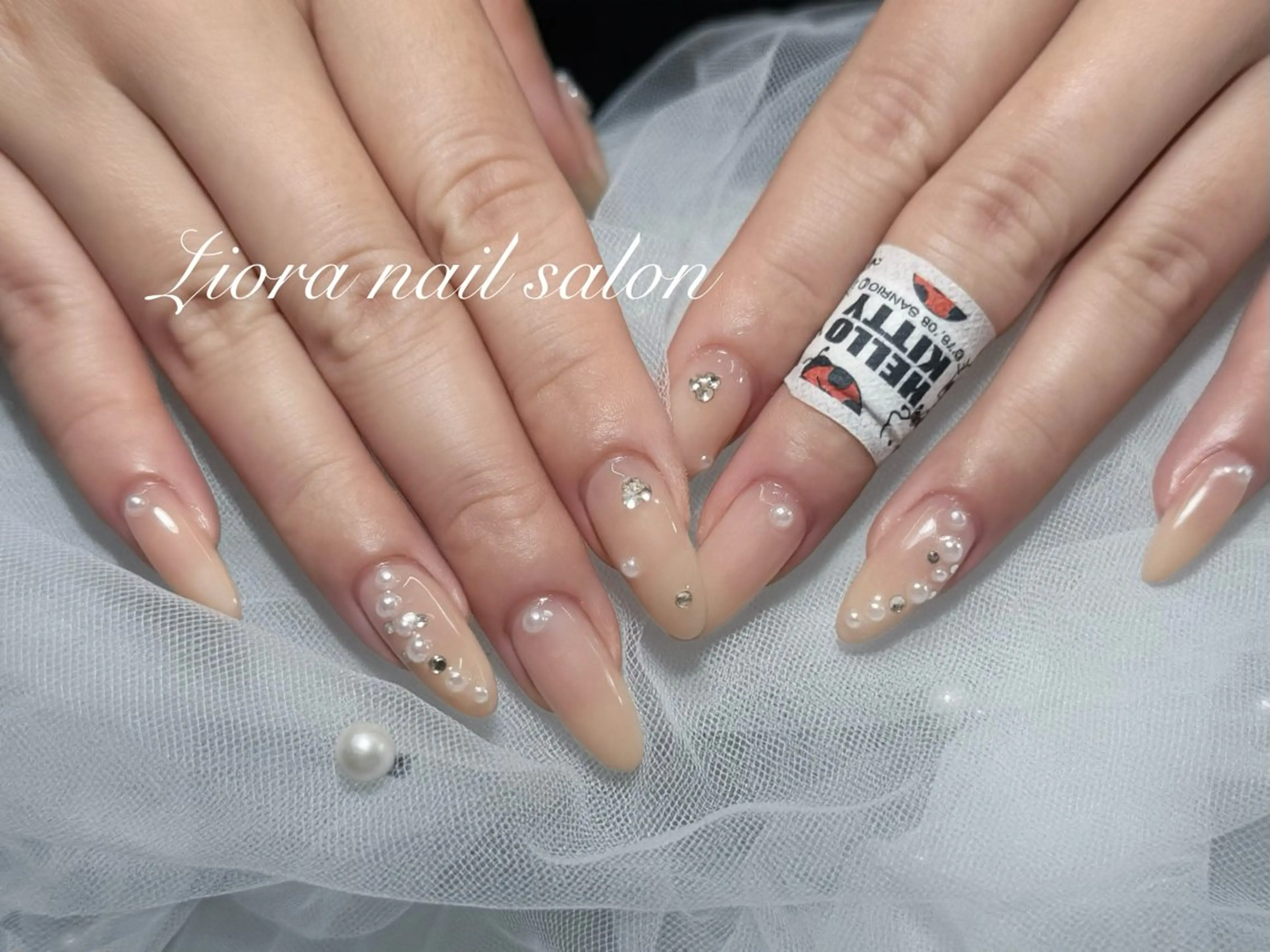 ネイル チークネイル フットネイル フレンチネイル ジェルネイル ガーリー ハンドネイル Liora ネイルサロン所属・Liora nail salonのネイルデザイン