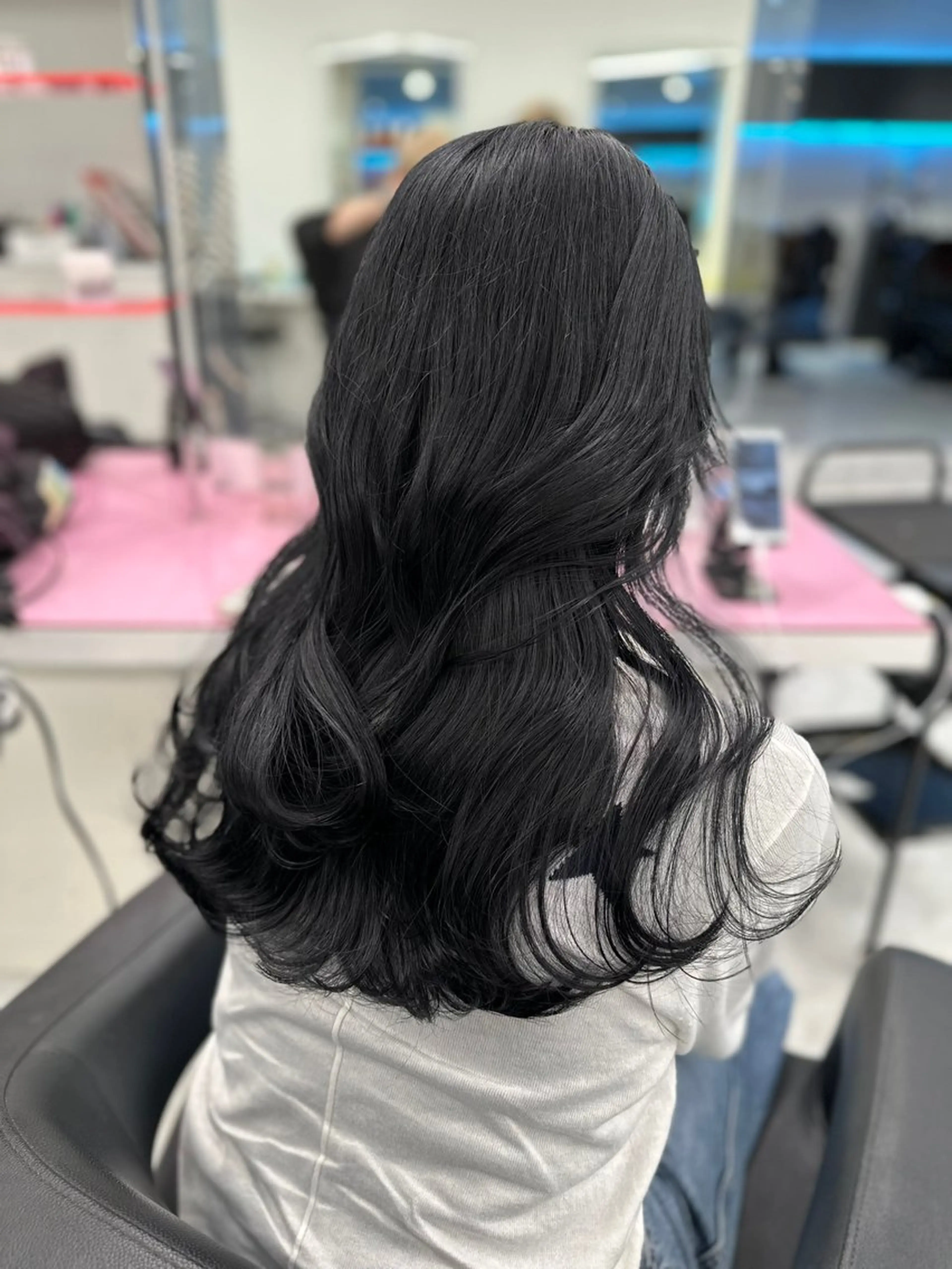 ロング カラー ヘアカラー トリートメント 韓国暗髪🩶レイヤー 🩶hayatoのヘアスタイル