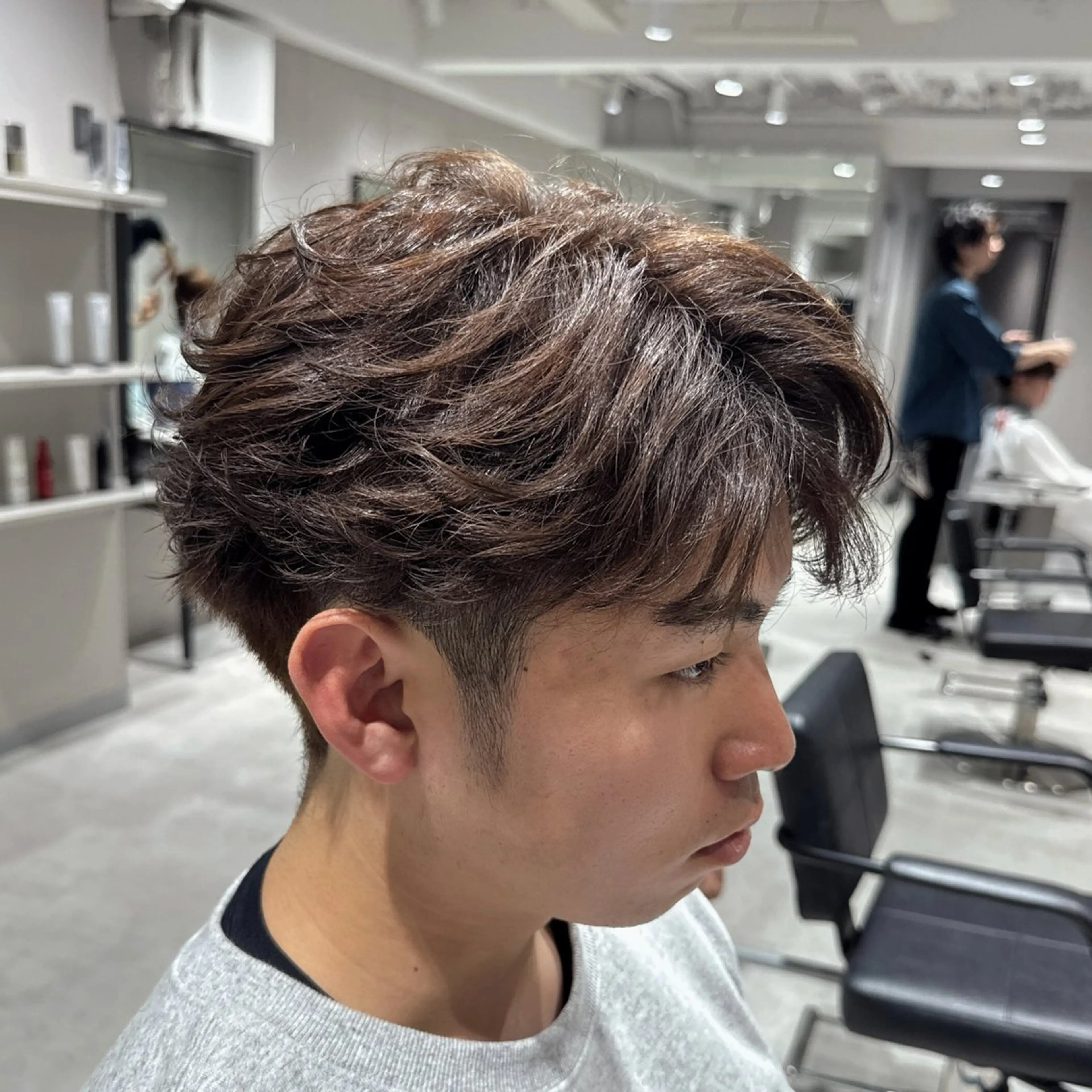 パーマ メンズ フェザーパーマ メンズパーマ 曲がる縮毛/カルマパ ーマ/池袋/横村大全のヘアスタイル