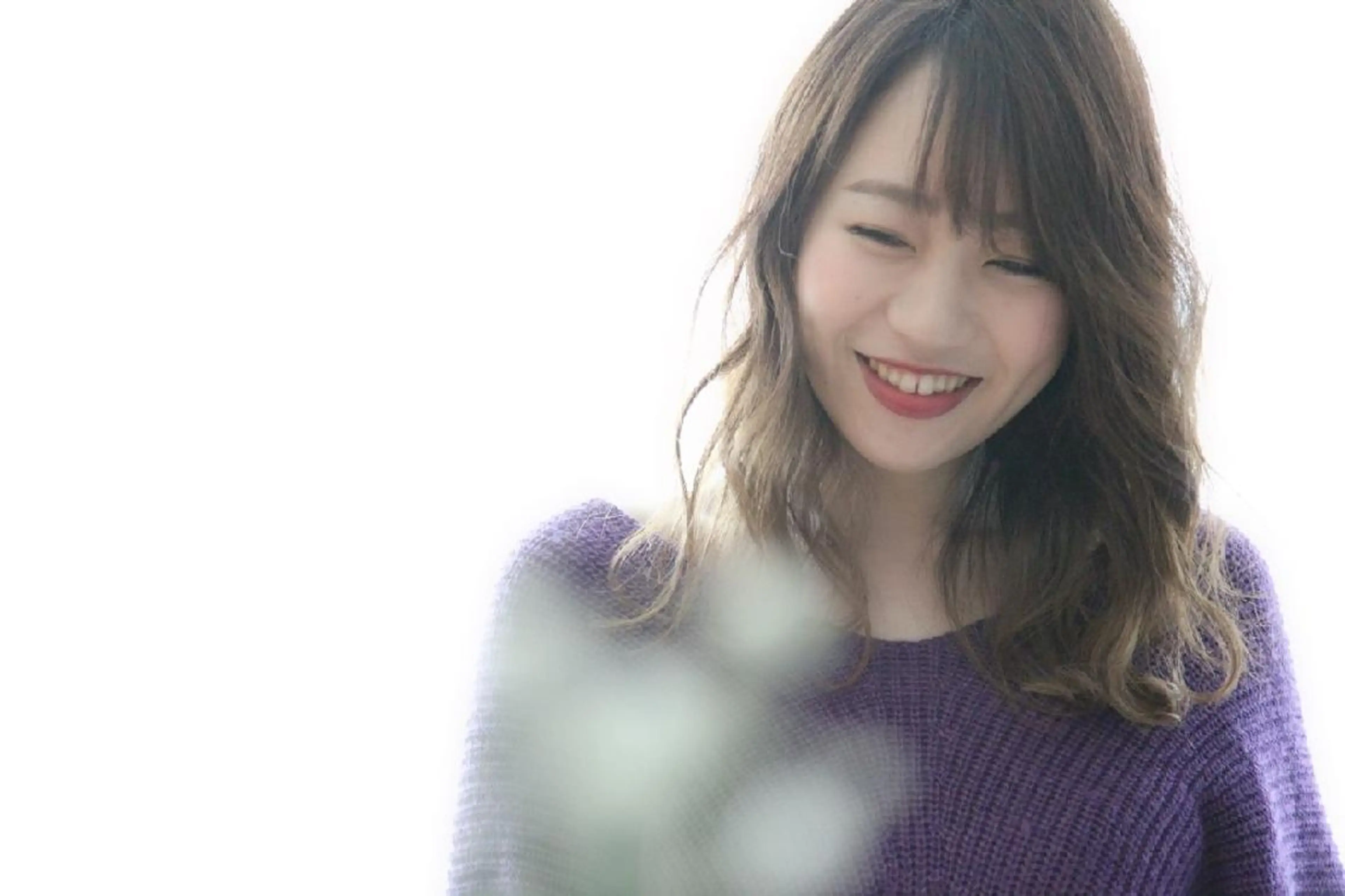 セミロング ヘアアレンジ カラー ベージュカラー See by merのマツエク・マツパデザイン