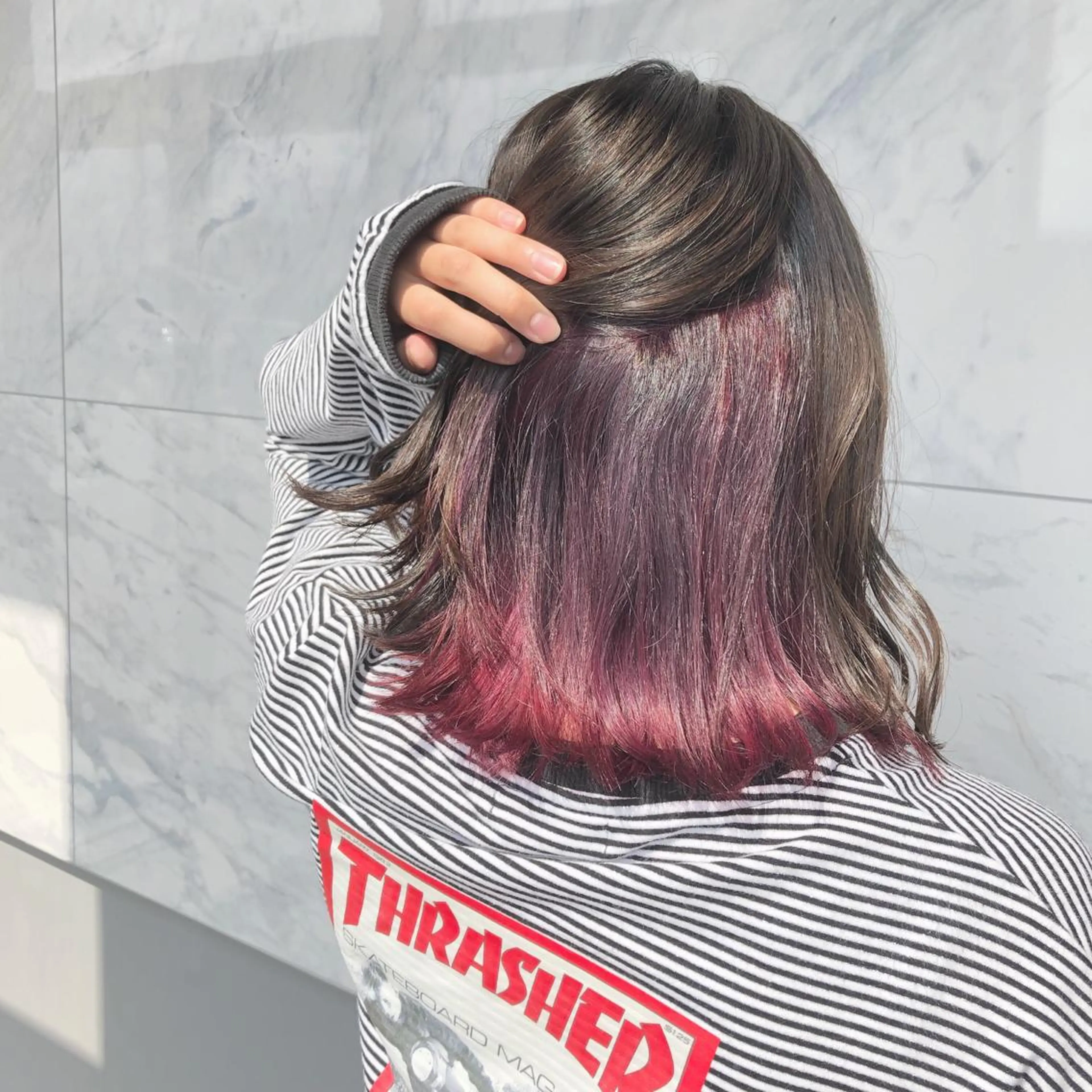 ミディアム カラー ヘアアレンジ 吉野 優子のマツエク・マツパデザイン