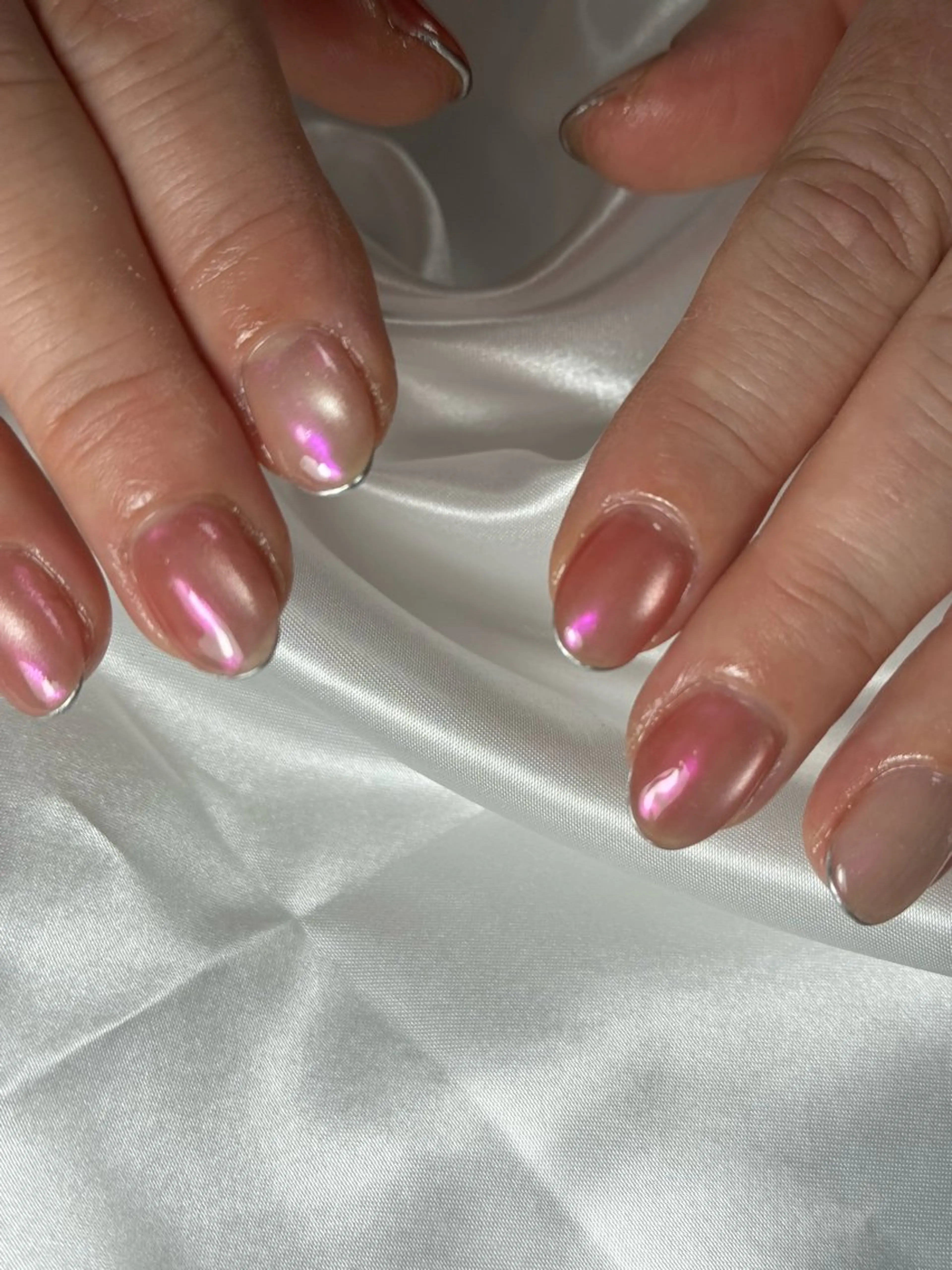 ネイル ジェルネイル 氷ネイル・うるうるネイル 持ち込み パラジェル 春ネイル ハンドネイル flowers nailのネイルデザイン