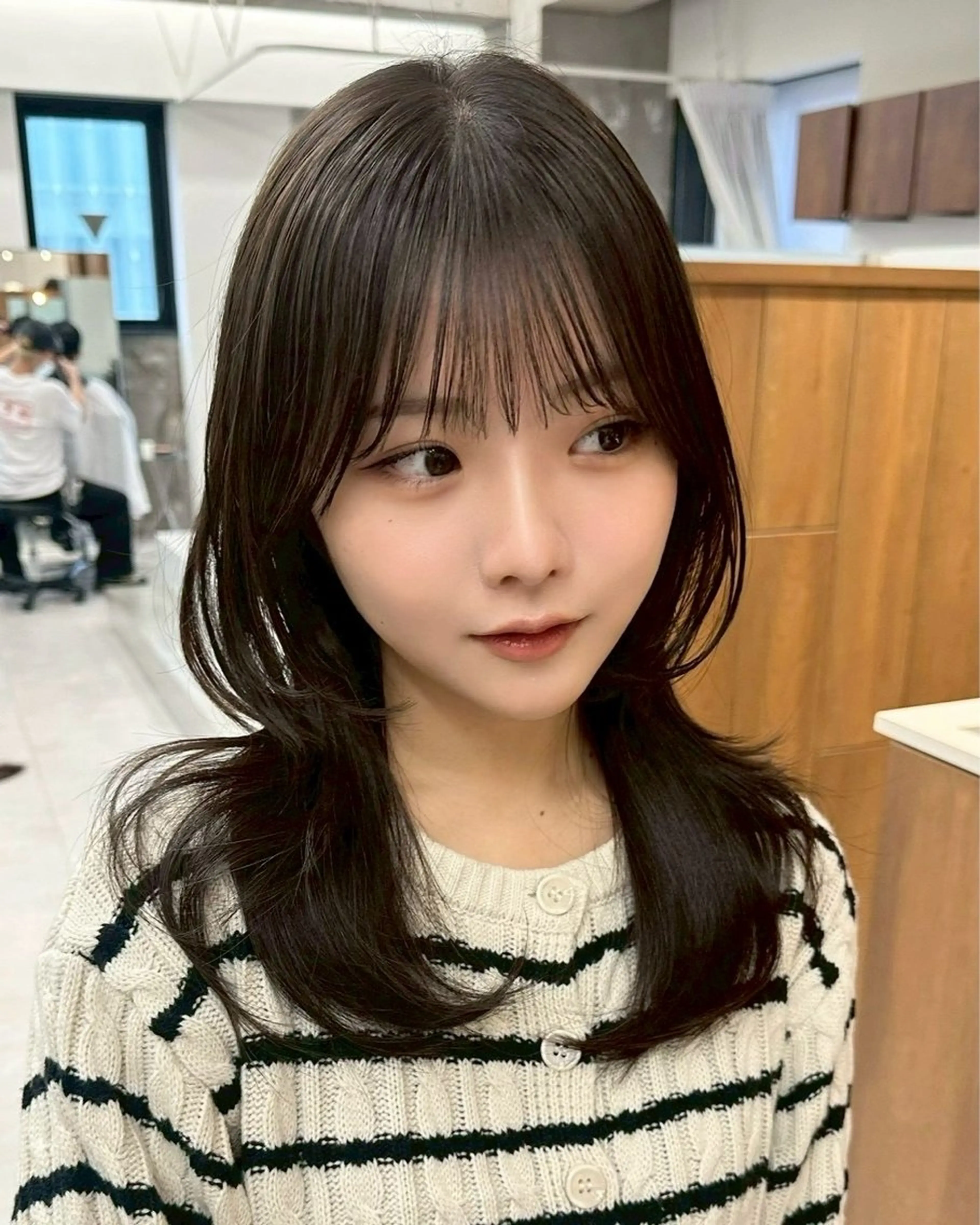 ロング カラー カット ヘアカラー トリートメント ✨顔まわりカット ✨渋谷人気No.1✨のヘアスタイル