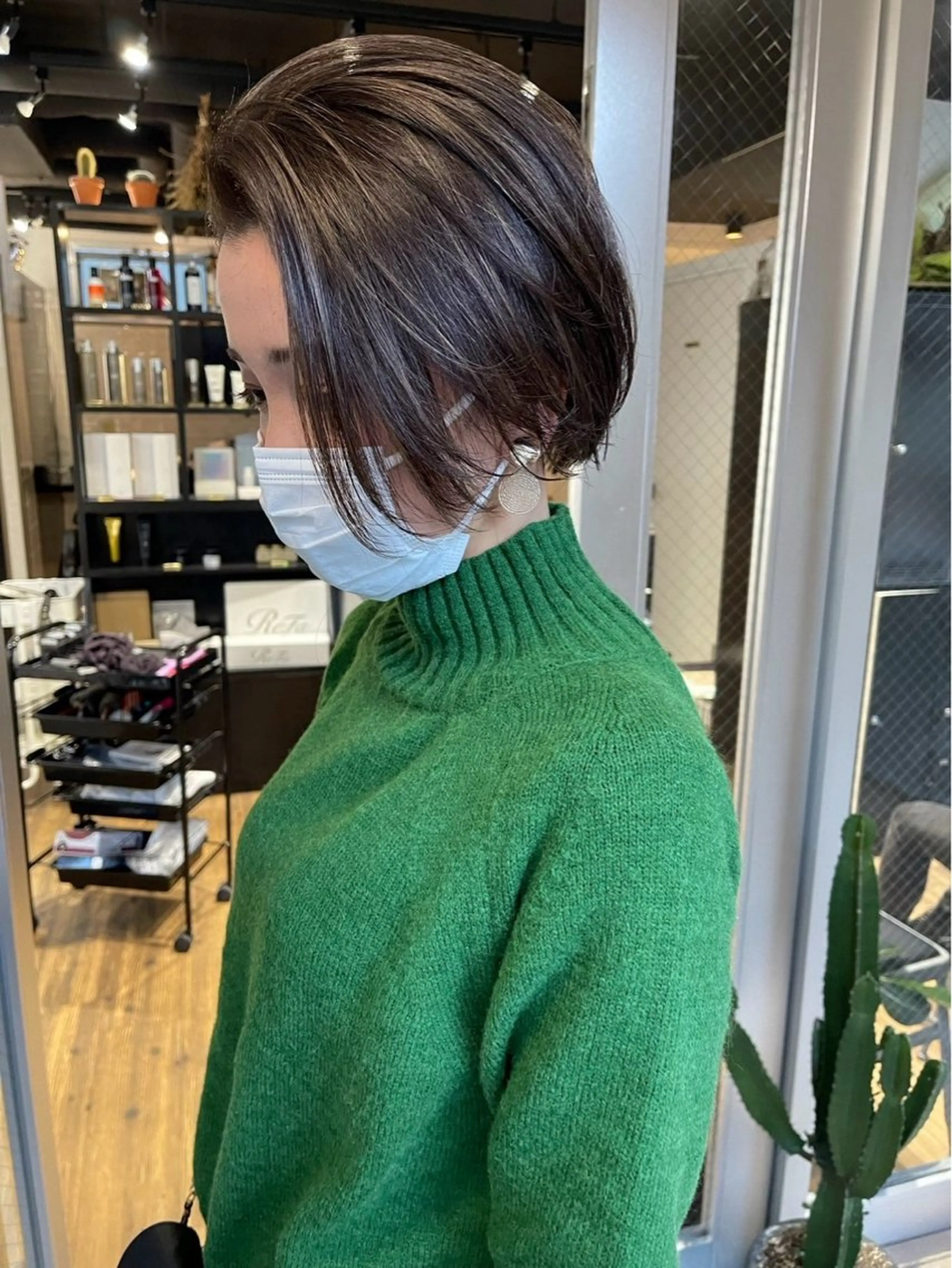ショート ヘアカラー トリートメント ブリーチ✨ハイライト 透明感カラー/アヤノのヘアスタイル