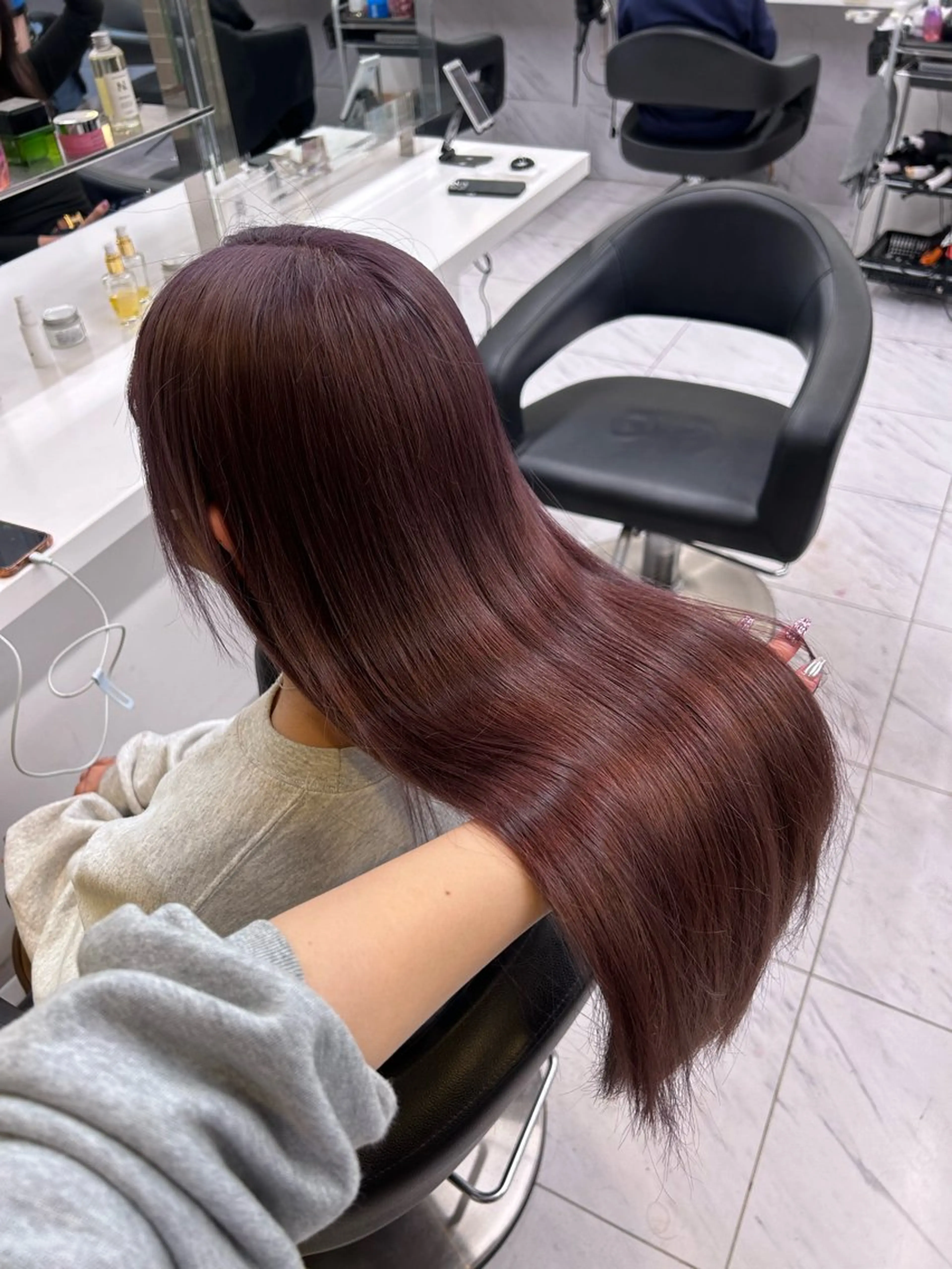 カラー ヘアカラー トリートメント beige🤎ダブル カラー/レイヤー🧸のヘアスタイル