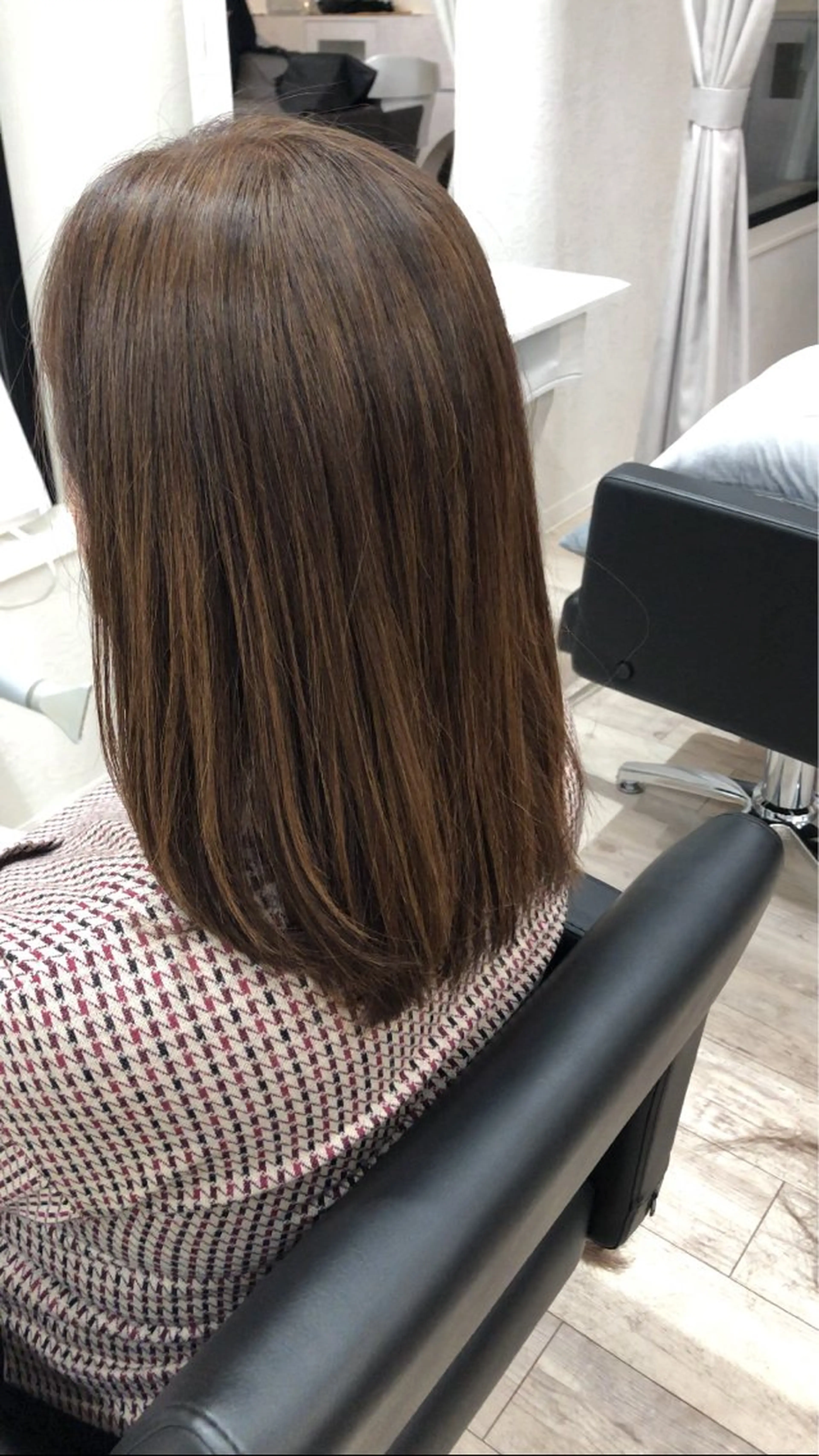 ミディアム カラー ヘアカラー Lino hair YOKOのヘアスタイル