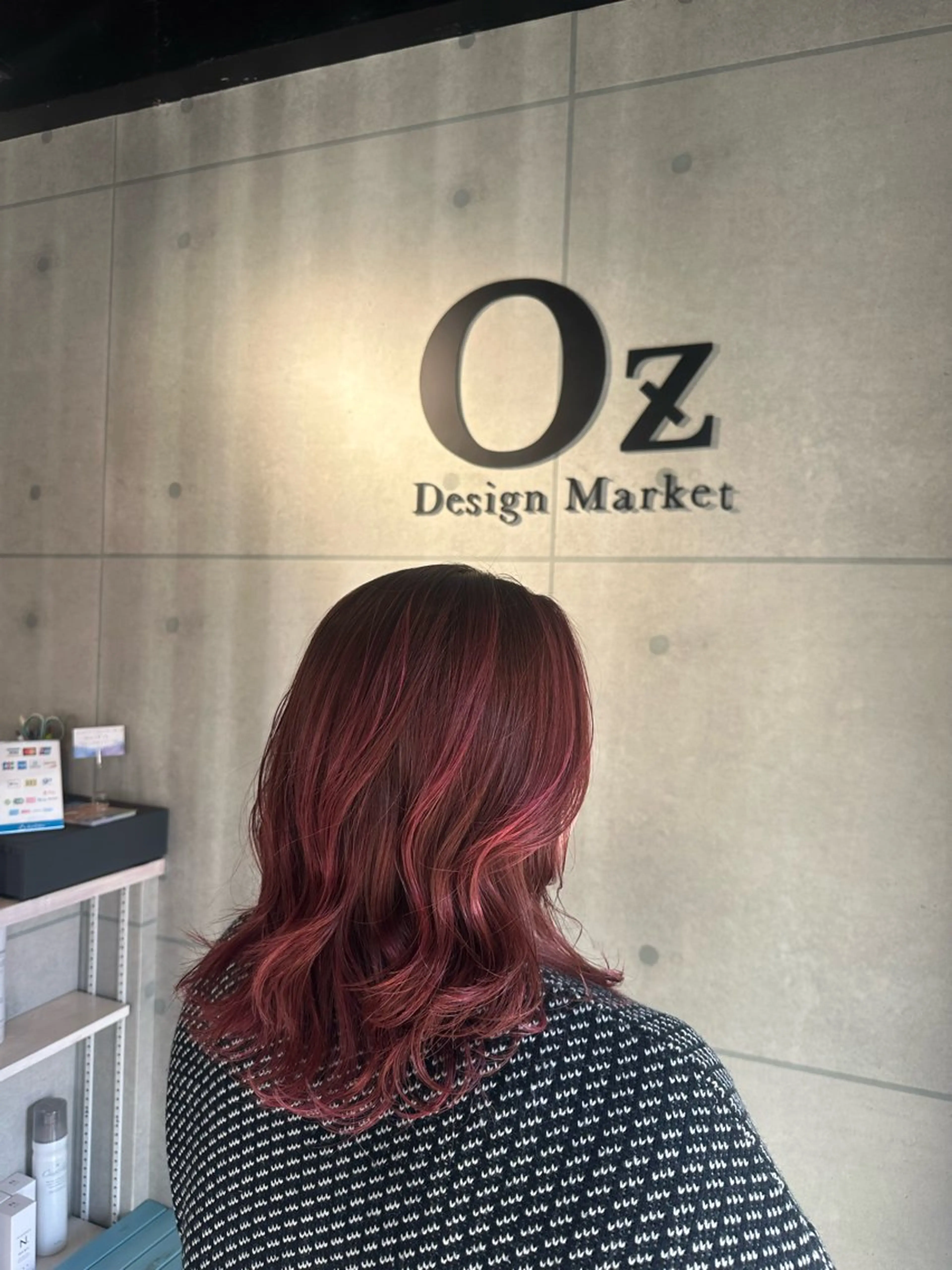 ミディアム カラー ハイライトカラー レッドカラー ハイライト OZ designmarket所属・西船橋/唐澤 若菜𓂃 𓈒𓏸のヘアスタイル
