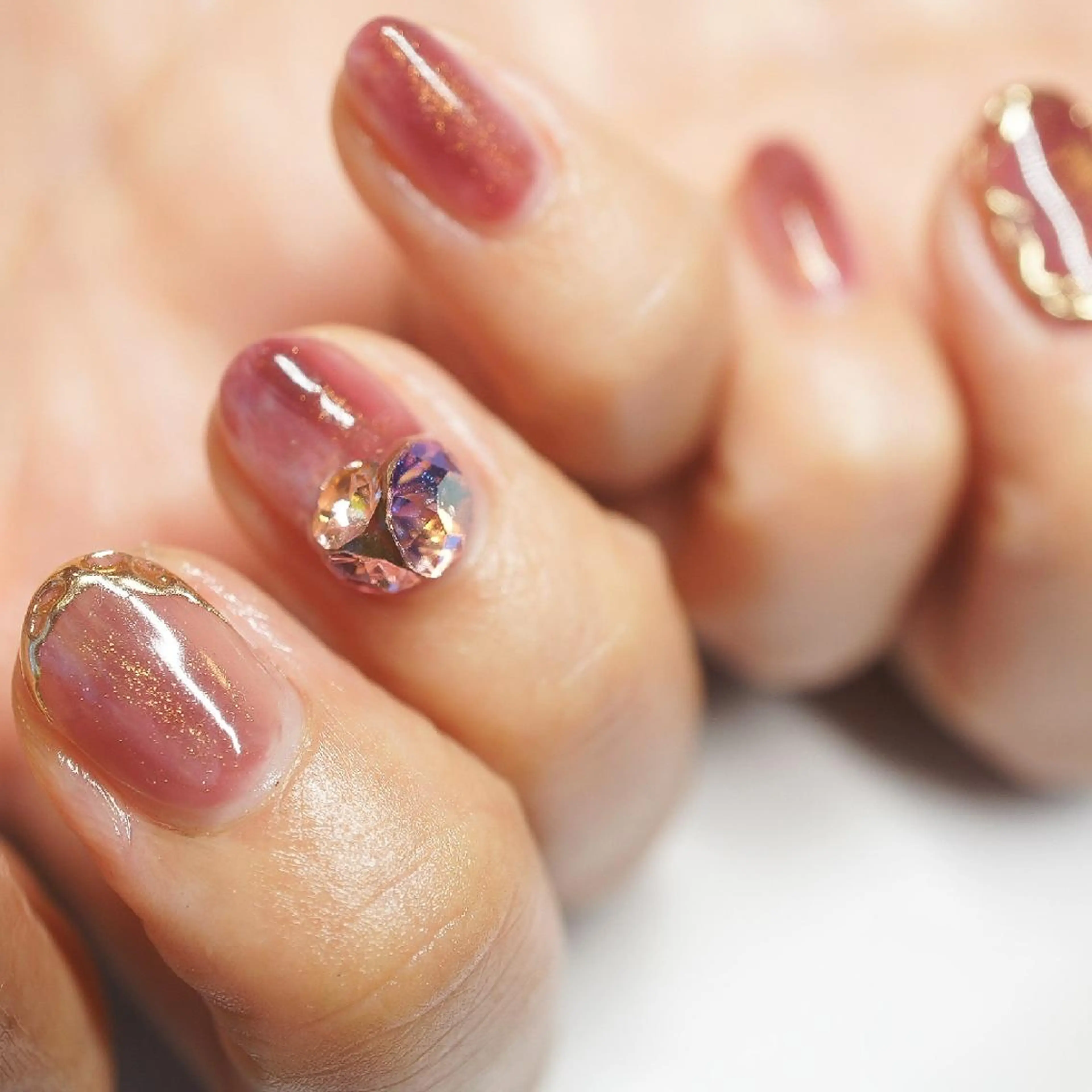 ネイル ストーンネイル ハンドネイル MIU Nail所属・MIU nailのネイルデザイン