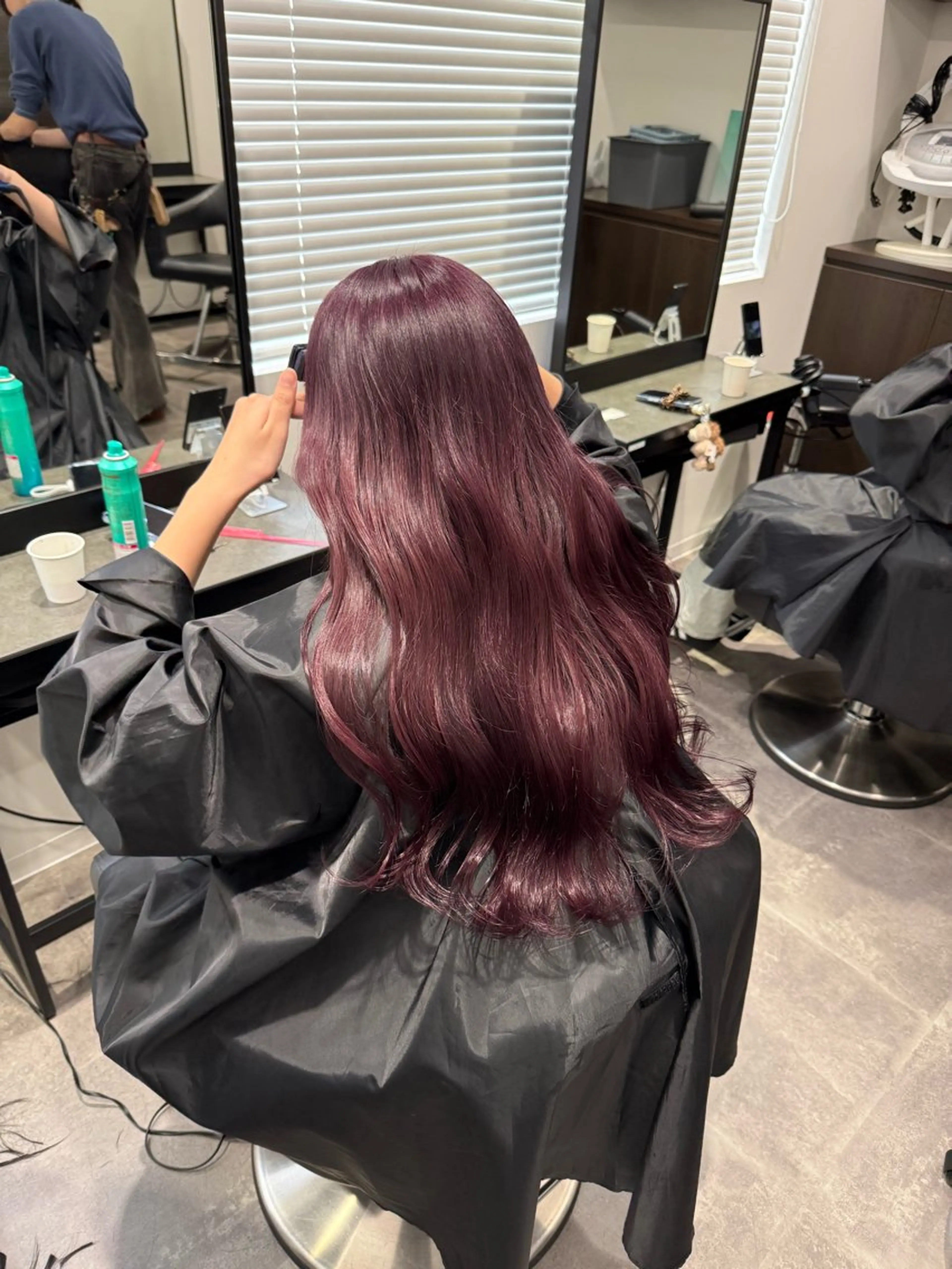 ロング カラー ヘアアレンジ ヘアカラー トリートメント ヘッドスパ 💗暖色特化ピンク/ 赤髪💗HARUNAのヘアスタイル