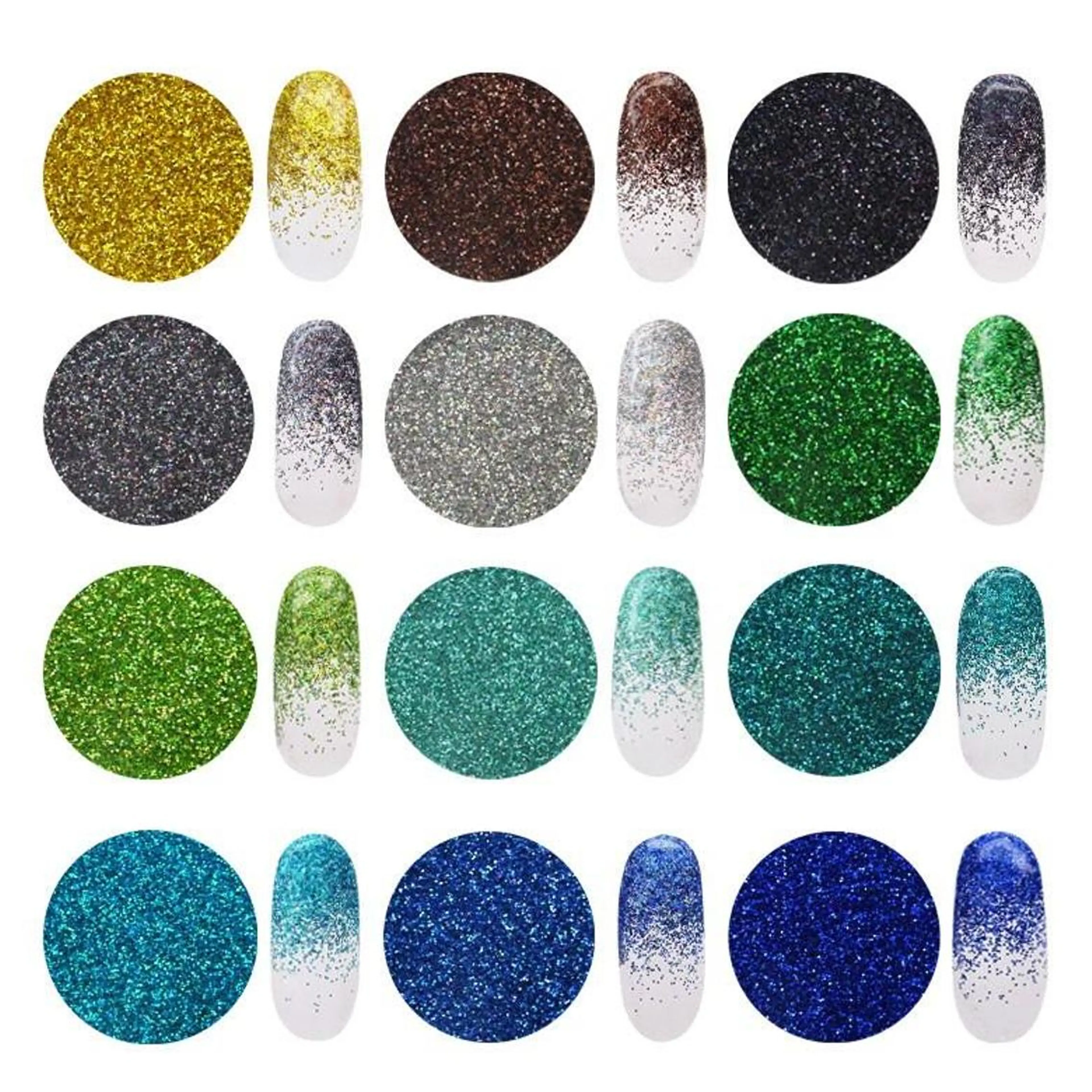 ネイル アートネイル 長さ出し ジェルネイル グラデーション ラメ(グリッター) Y&Y Nail Salonのネイルデザイン