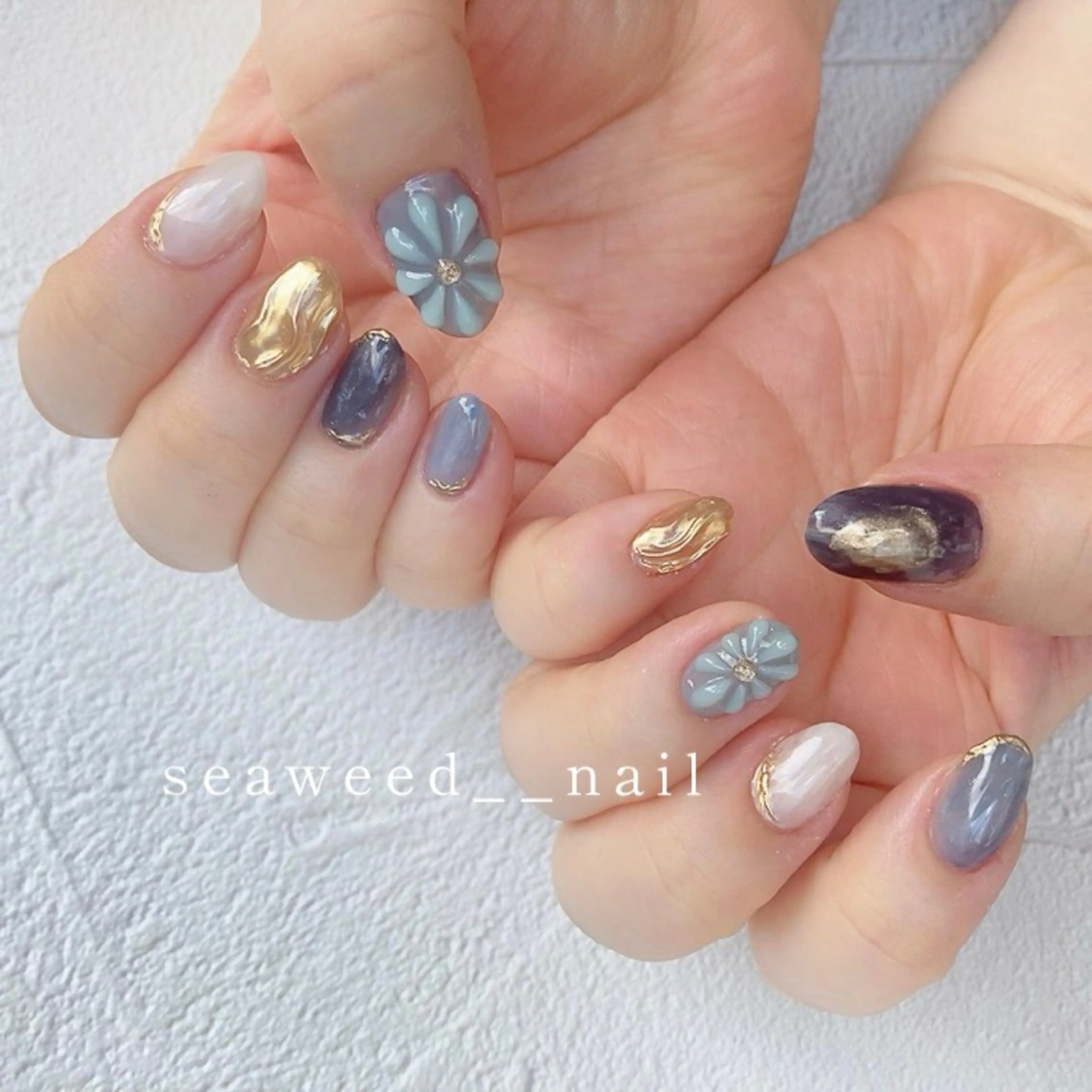 ネイル ハンドネイル seaweed nailのネイルデザイン