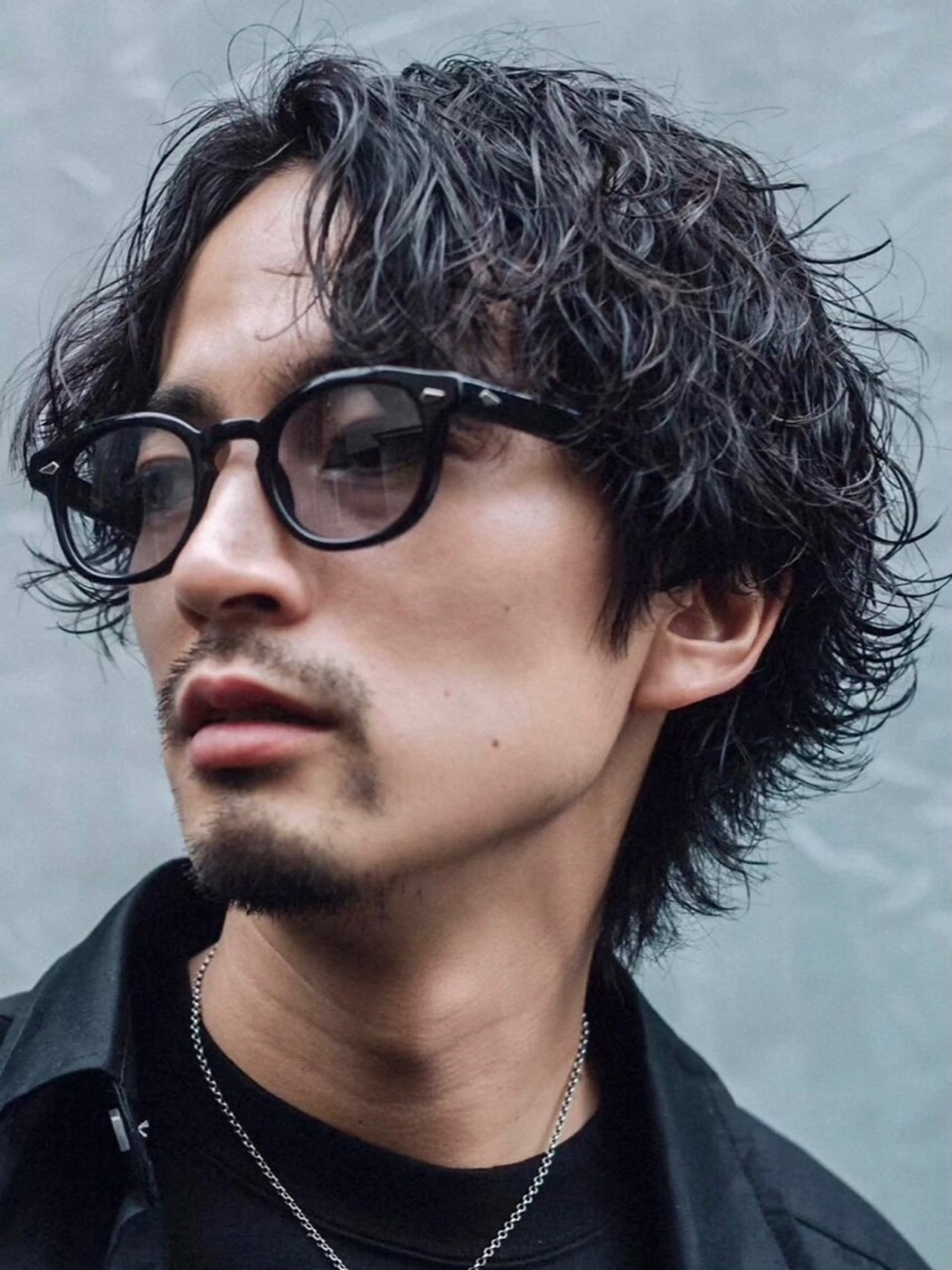 ミディアム パーマ メンズ カット パーマ fifth天神メンズ パーマ職人/山口皓大のヘアスタイル